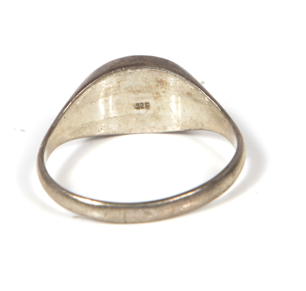 Mexican Sterling Silver Rope Barrel Ring with Men's Sterling Rings