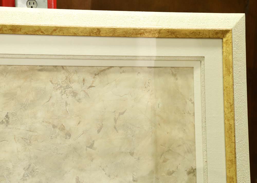 Large Framed Embellished Offset Lithograph by S. Lorello "The Mermaid"