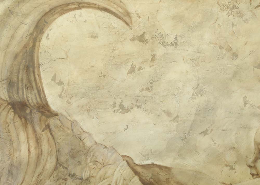 Large Framed Embellished Offset Lithograph by S. Lorello "The Mermaid"