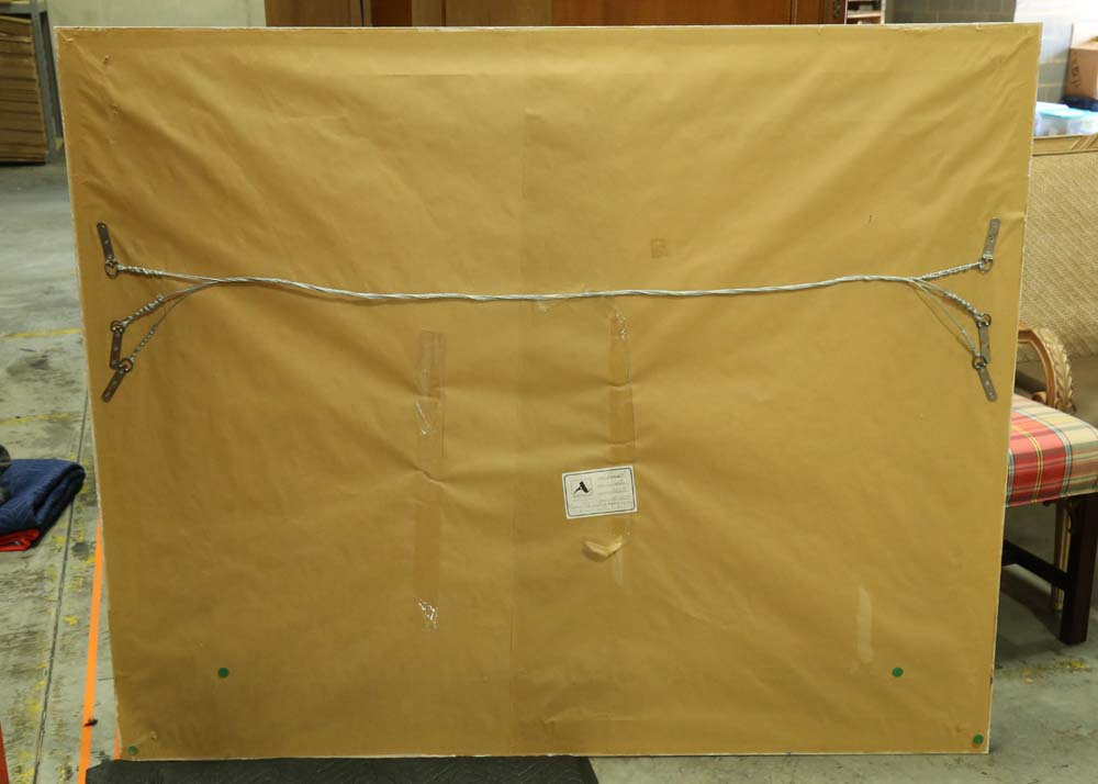 Large Framed Embellished Offset Lithograph by S. Lorello "The Mermaid"