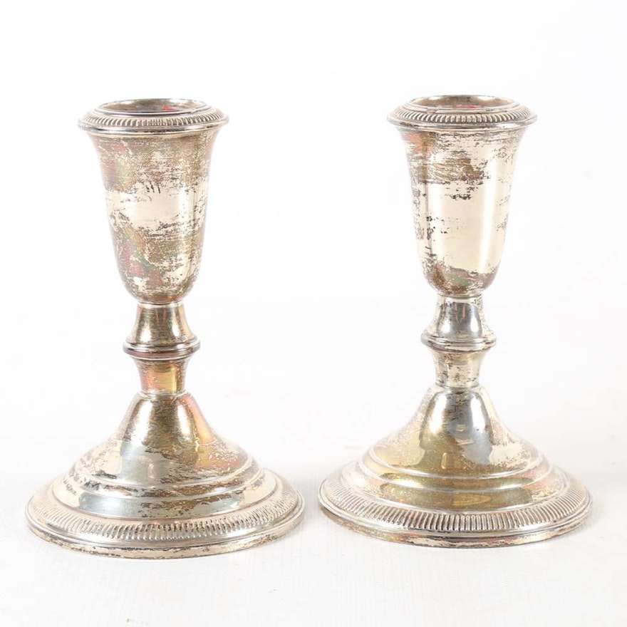 Empress Weighted Sterling Silver Candleholders