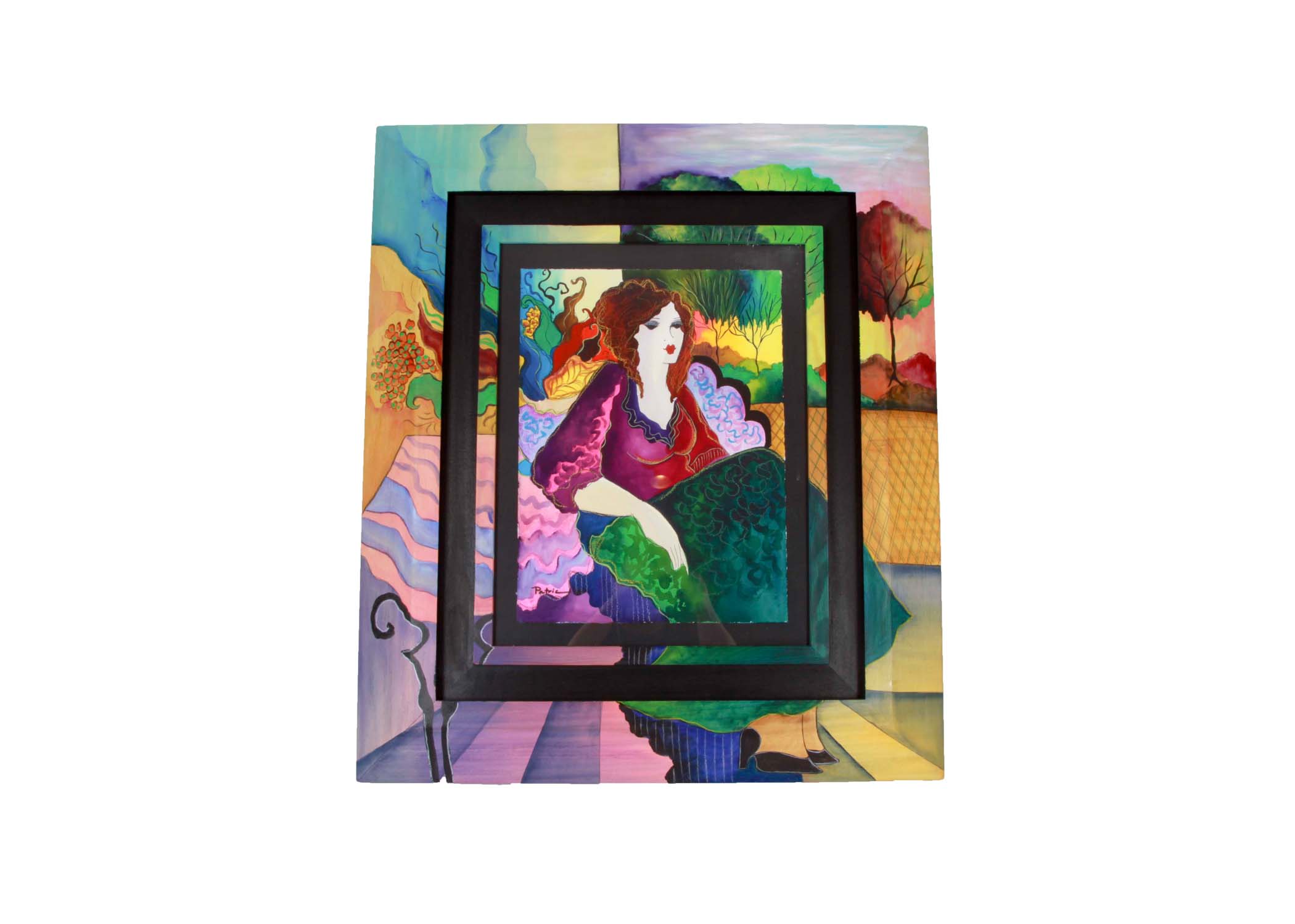 Original Patricia Govezensky Watercolor of Woman