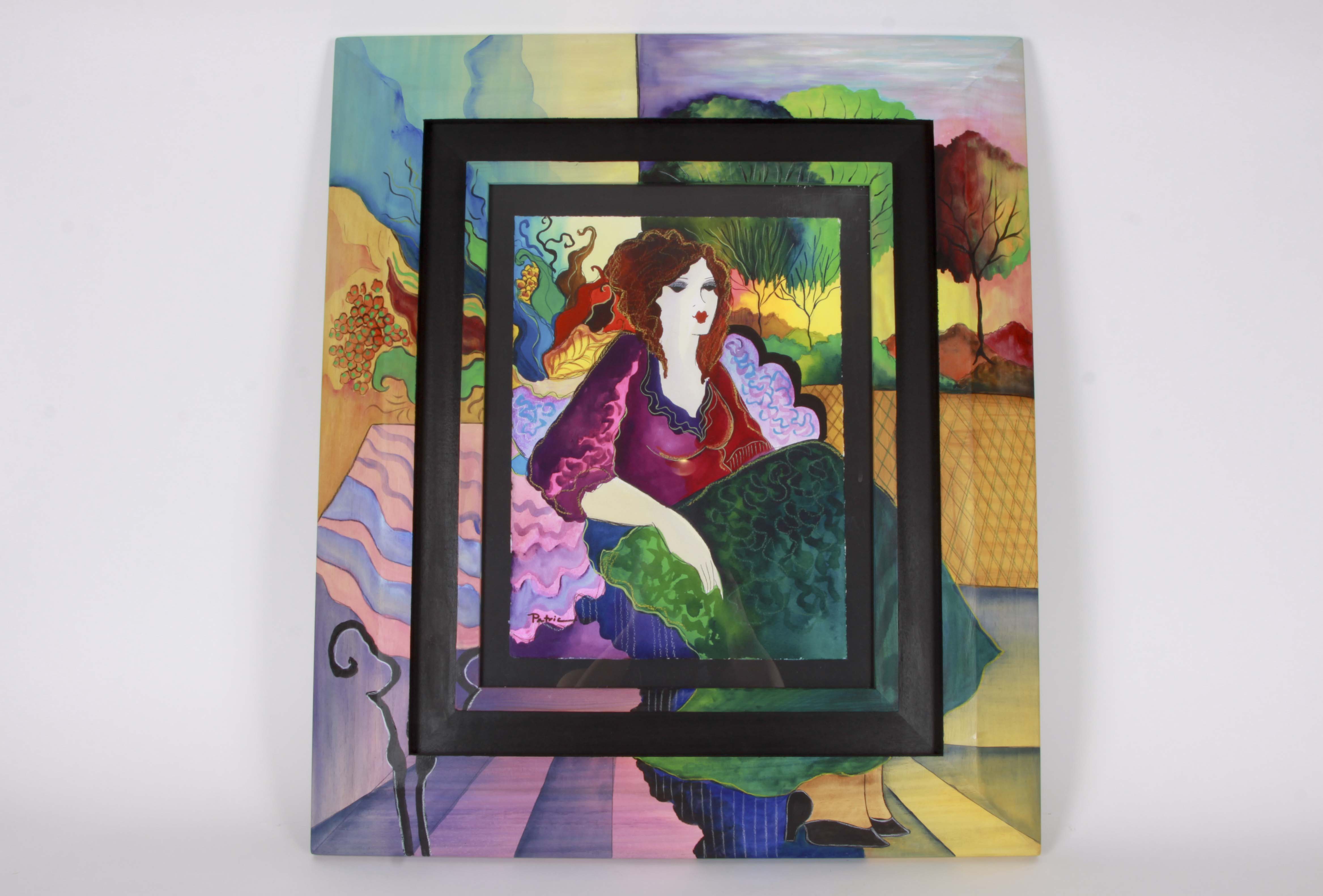 Original Patricia Govezensky Watercolor of Woman