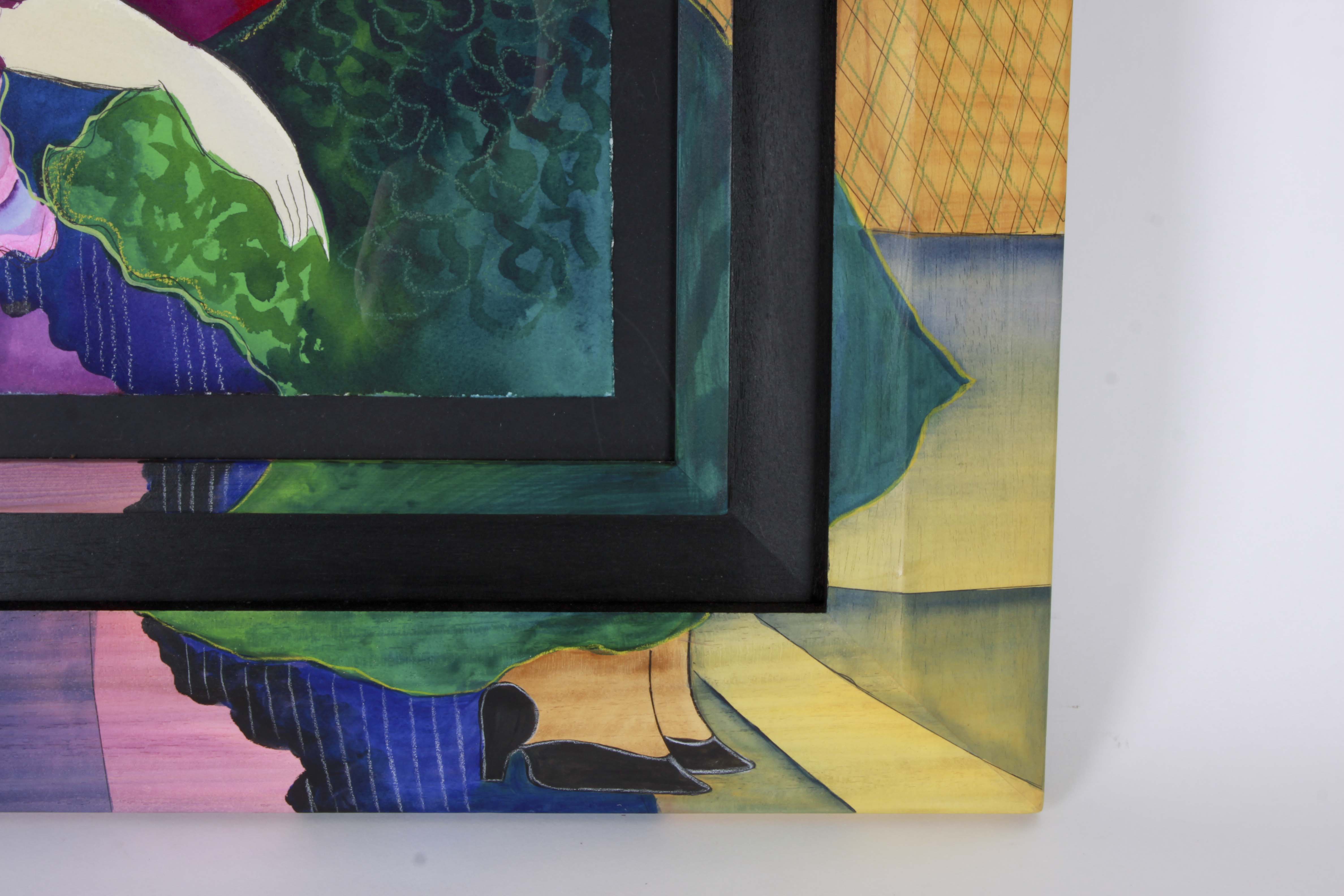 Original Patricia Govezensky Watercolor of Woman