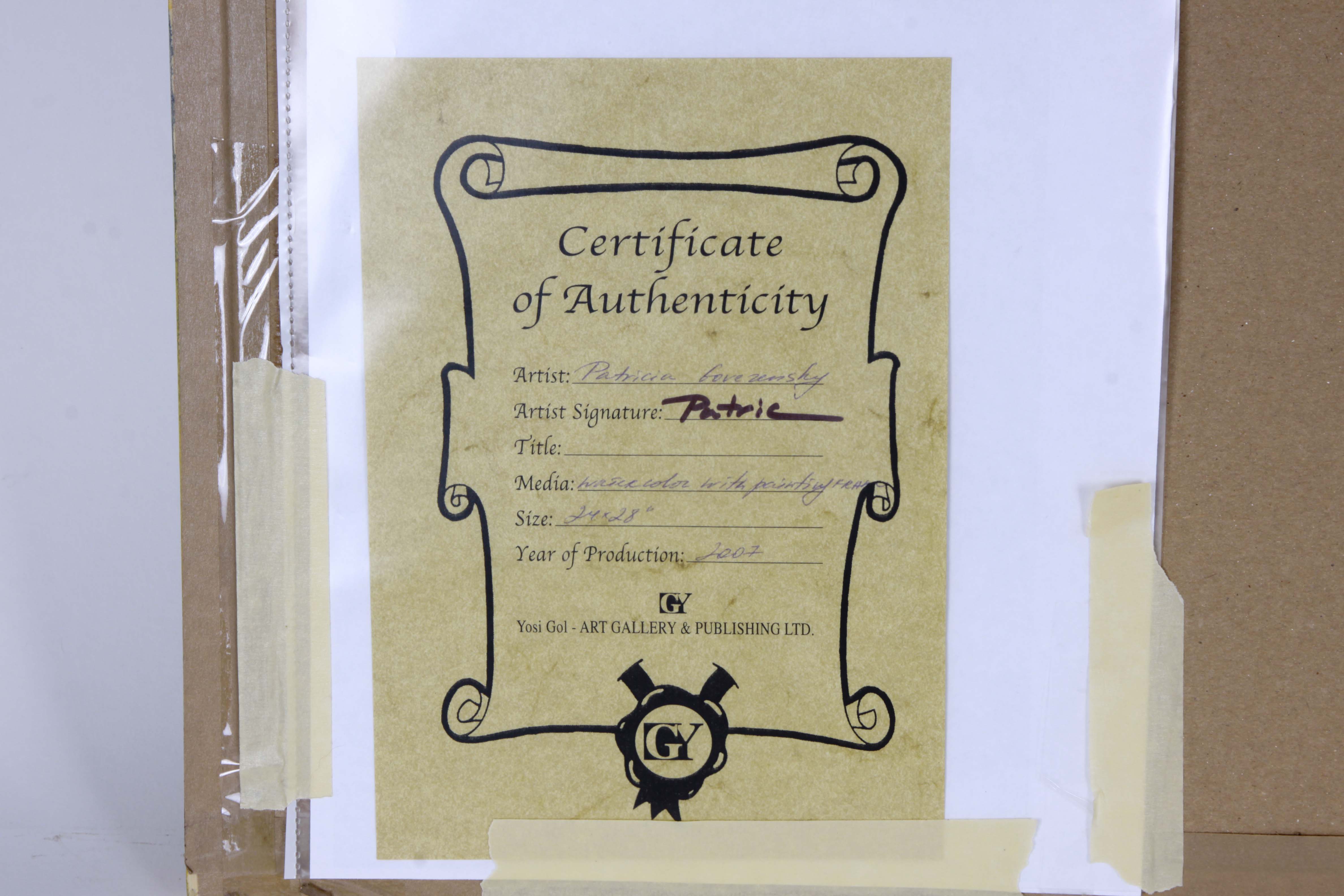 Original Patricia Govezensky Watercolor of Woman