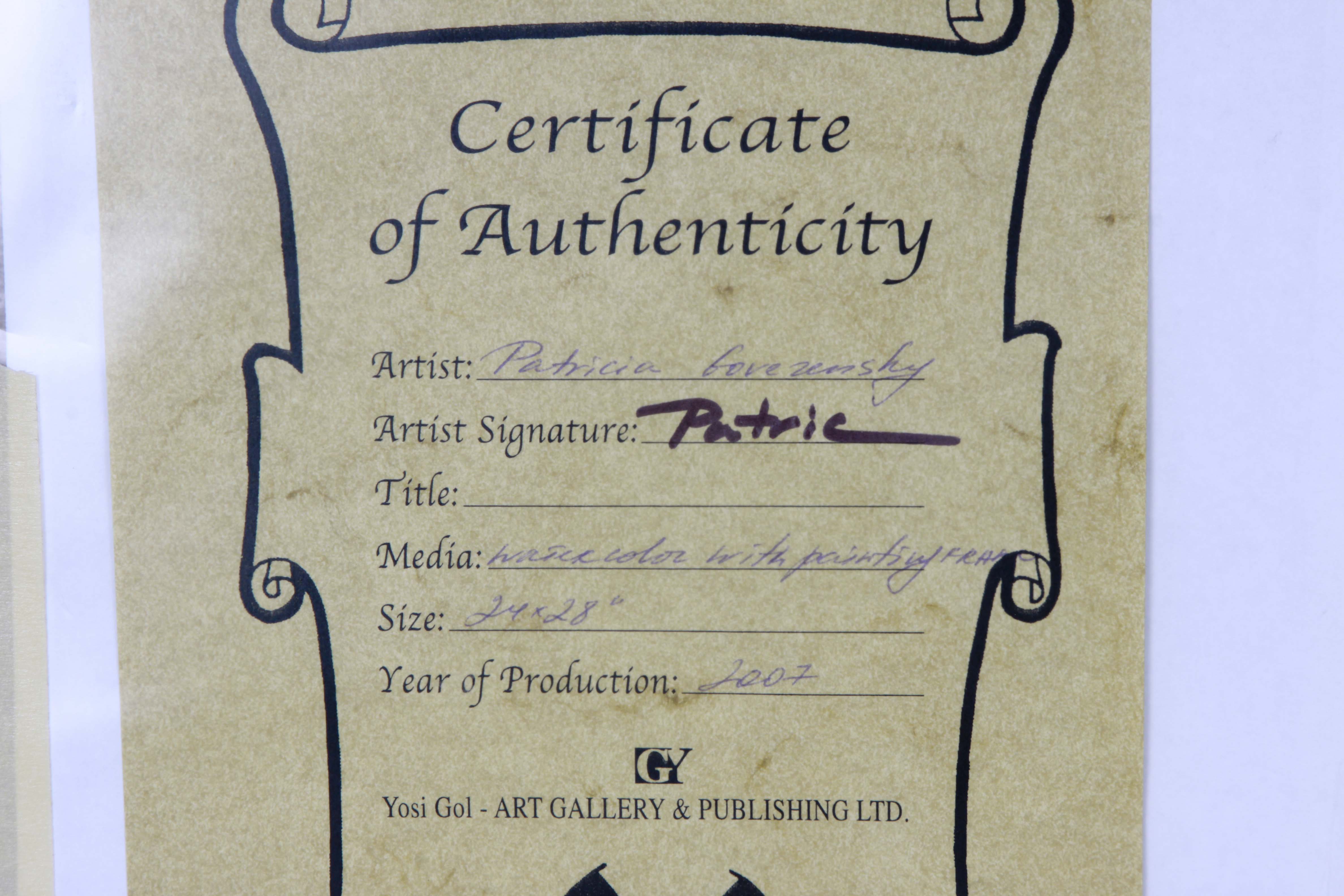 Original Patricia Govezensky Watercolor of Woman