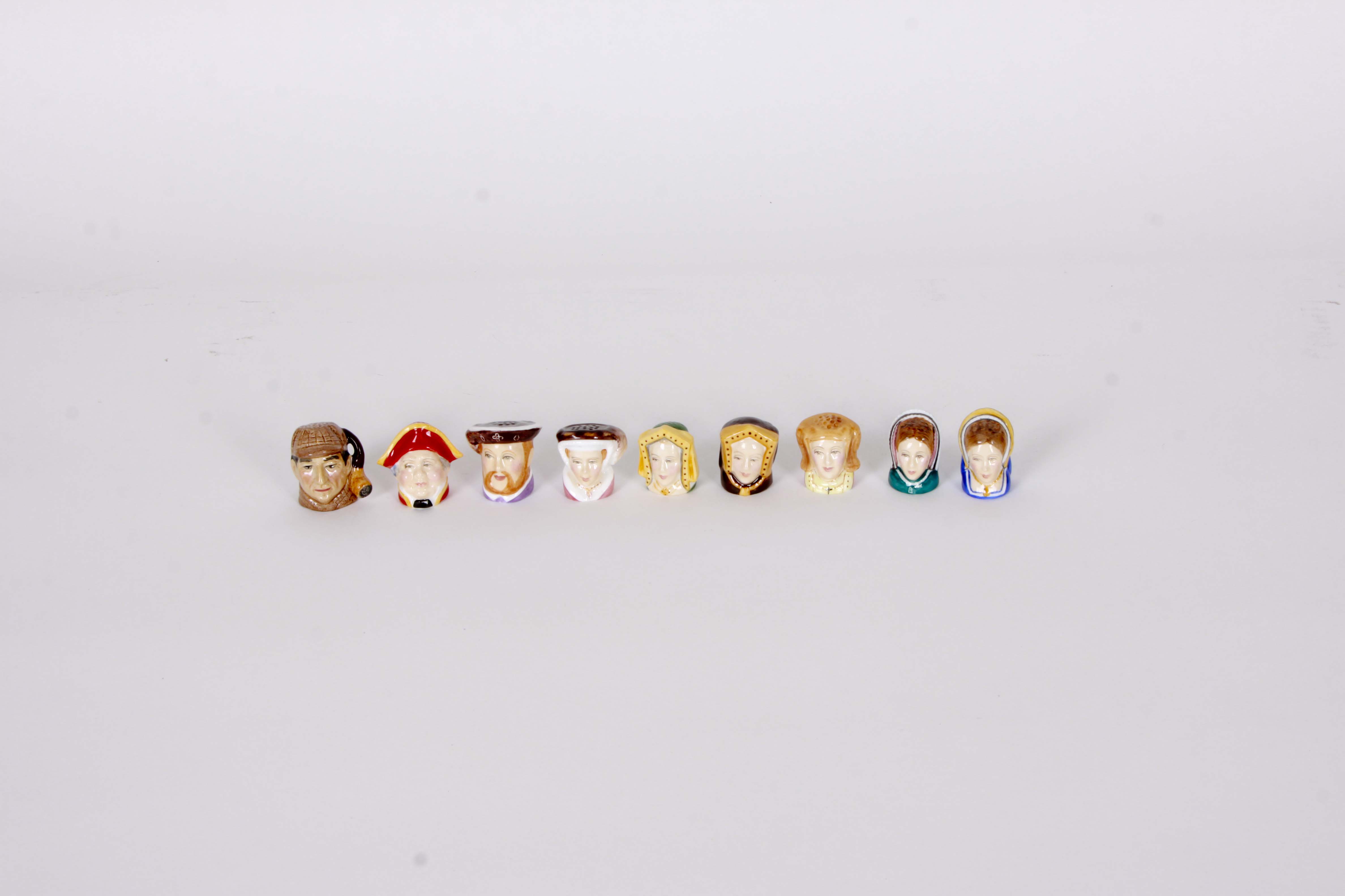Francesca Ceramic Character Head Thimble Collection