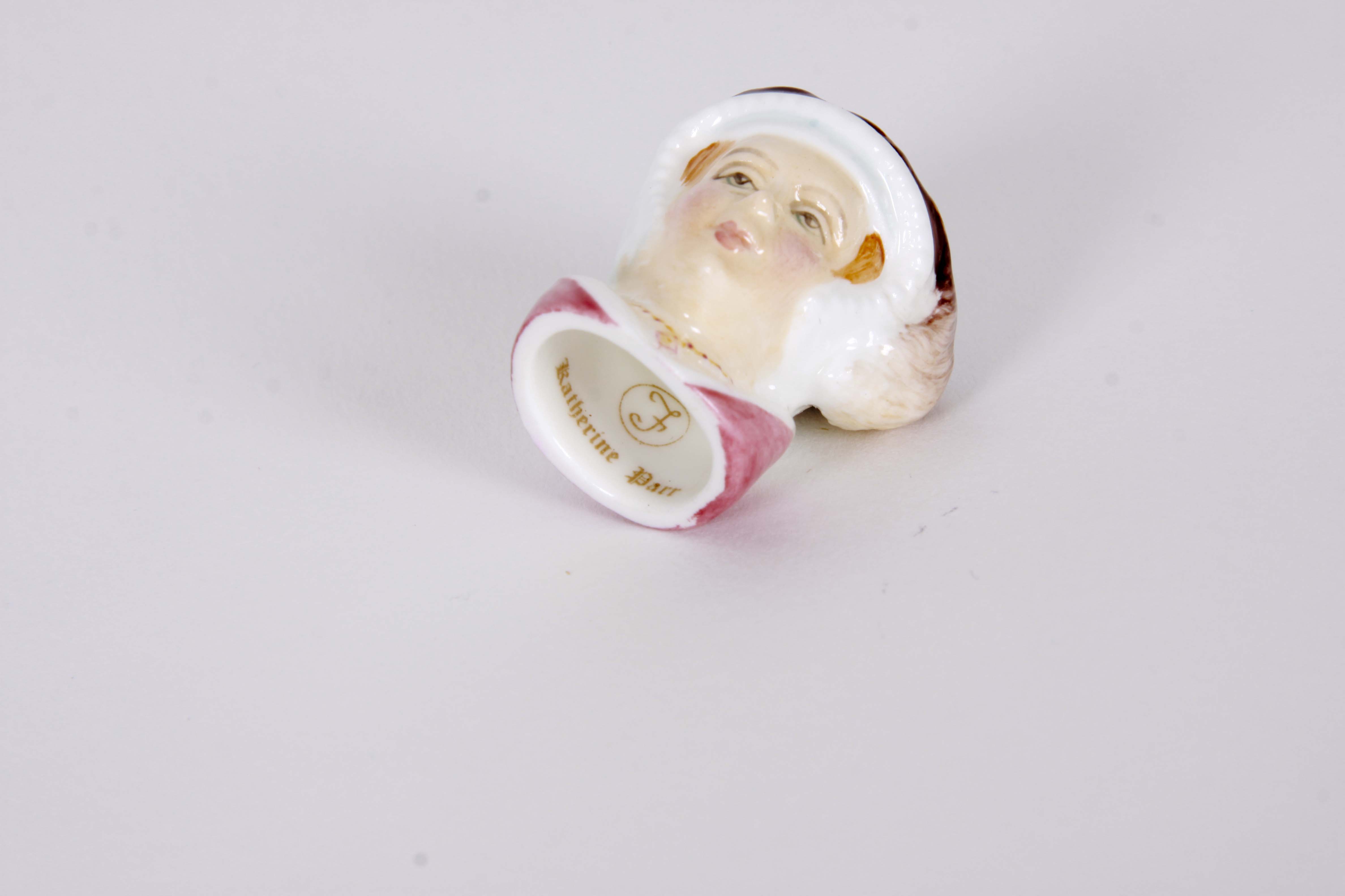 Francesca Ceramic Character Head Thimble Collection