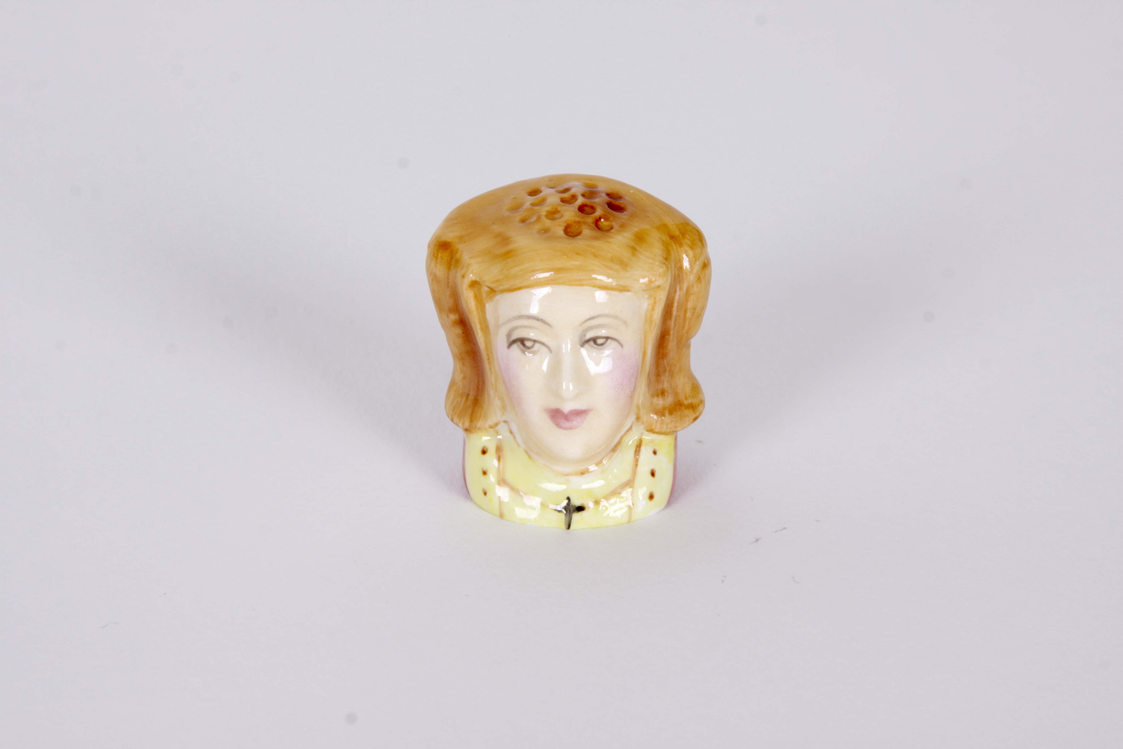 Francesca Ceramic Character Head Thimble Collection