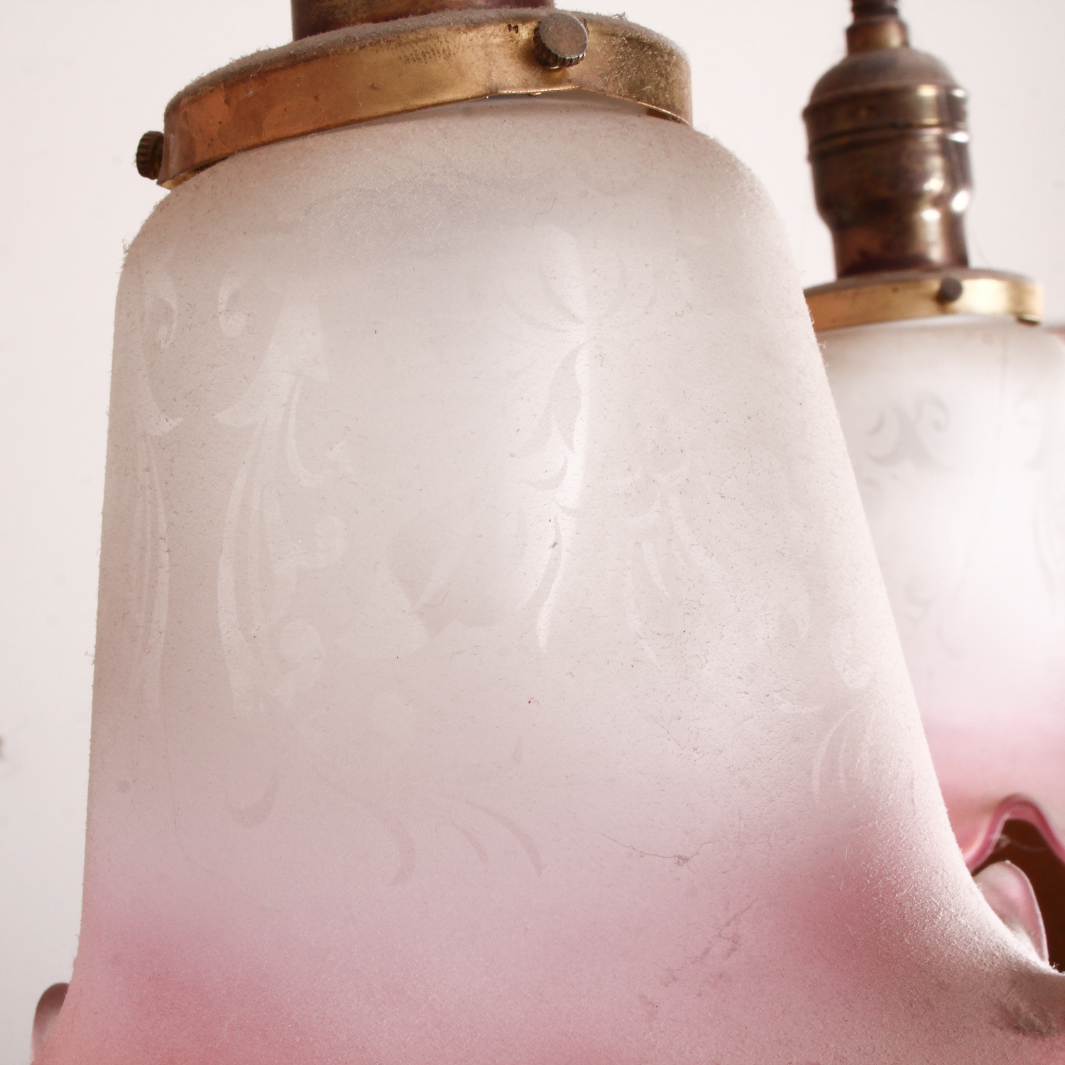 Victorian Ceiling Light with Glass Shades
