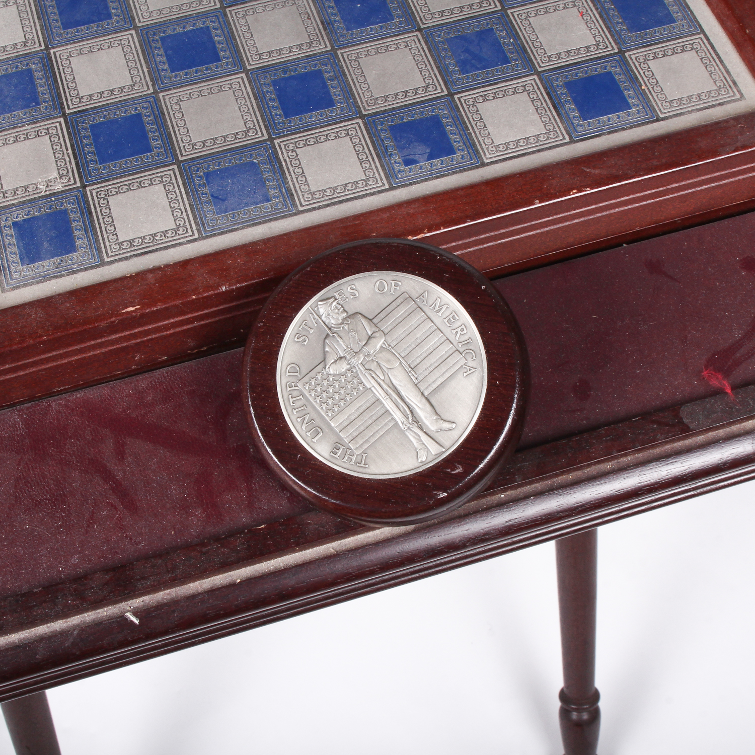 Civil War Themed Chess Set Table