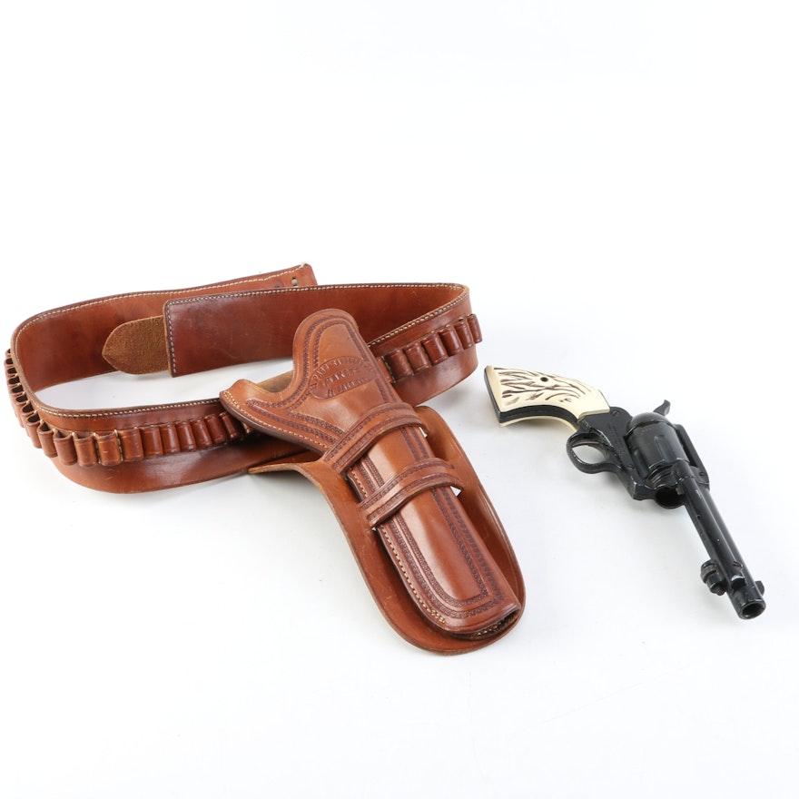 Vintage Hahn 45 BB Single Action Revolver with El Paso Saddlery Gun Belt Holster