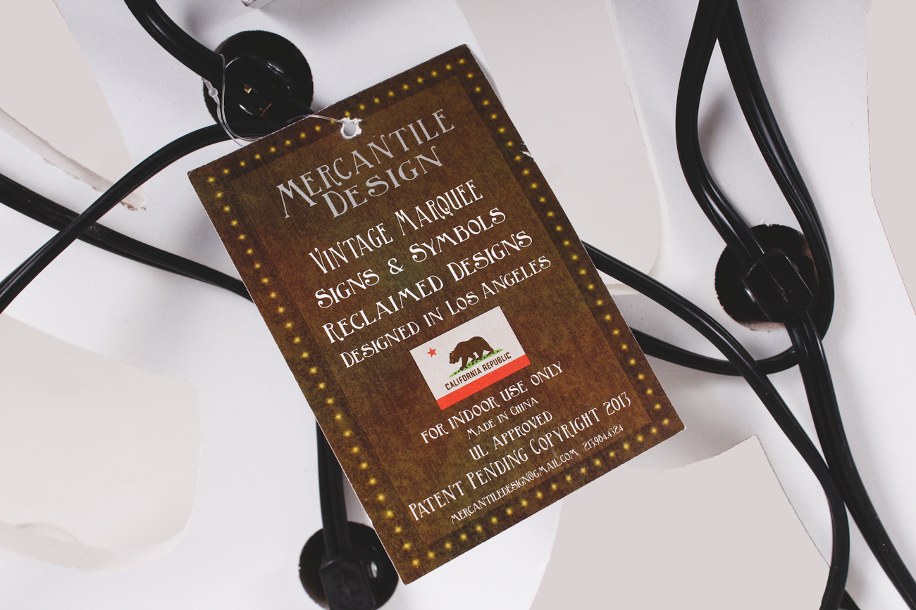 Metal "Love" Marquee Sign