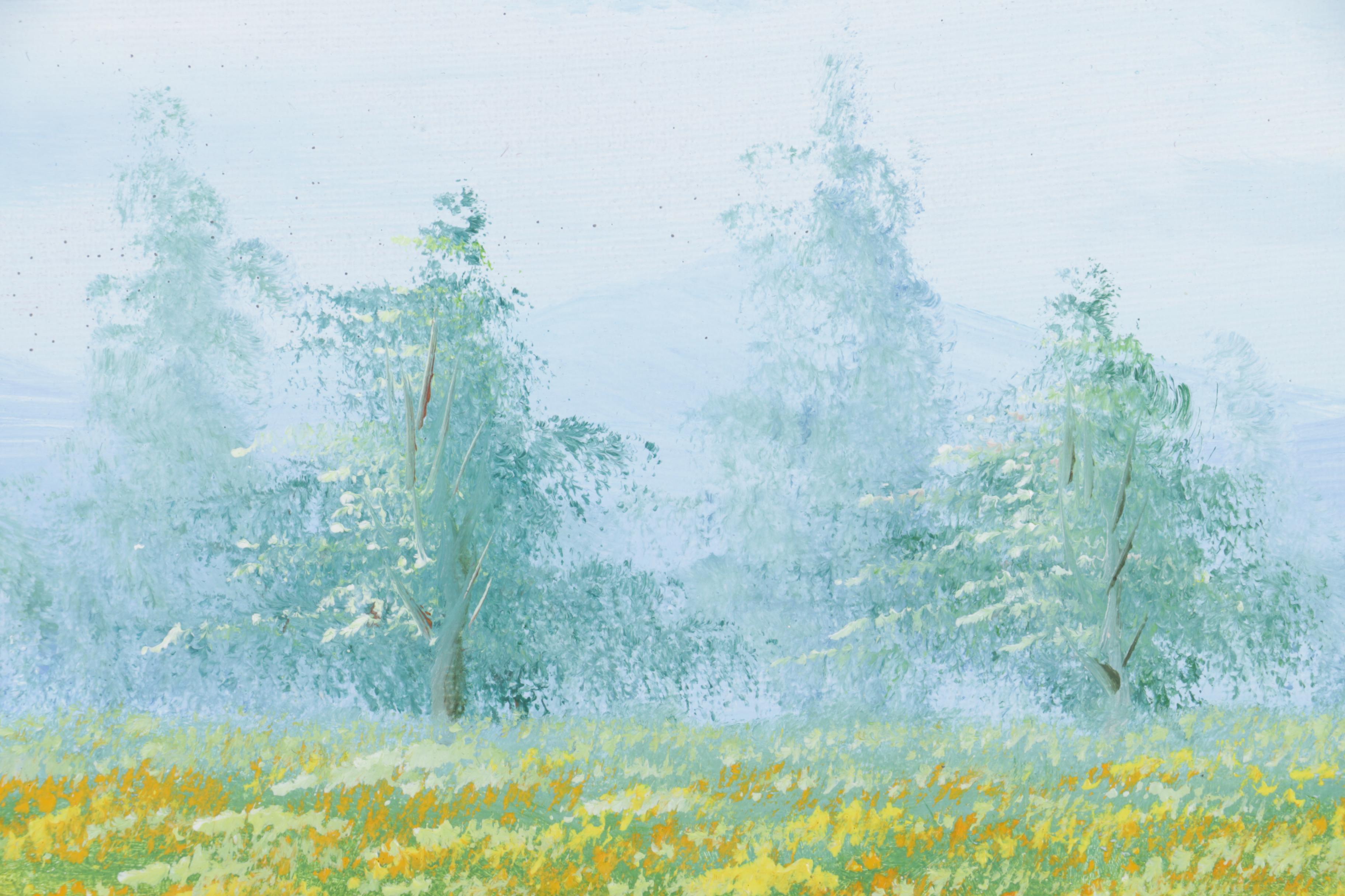 Charles Benolt Oil Painting on Canvas of Sunflowers