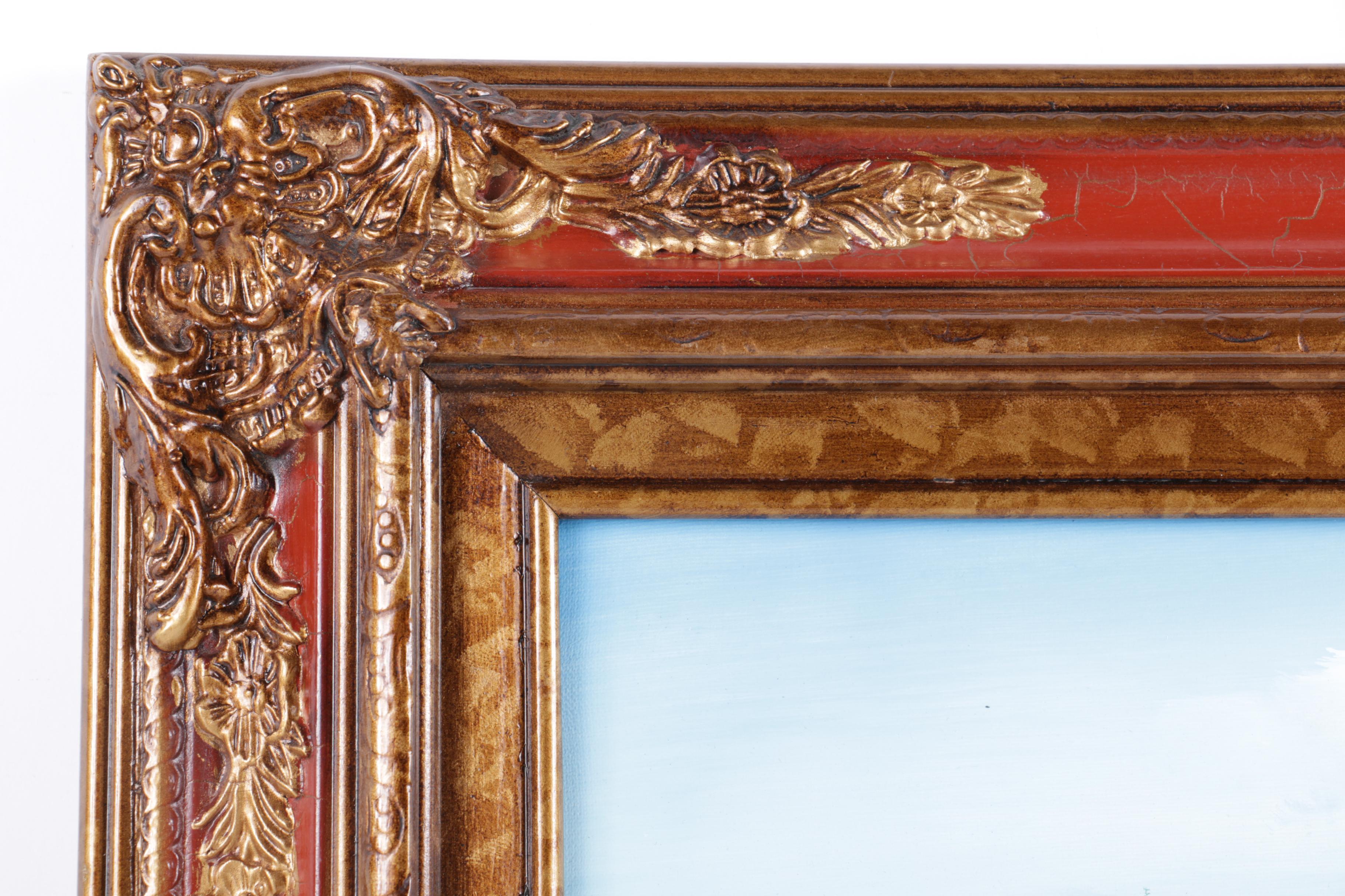 Charles Benolt Oil Painting on Canvas of Sunflowers