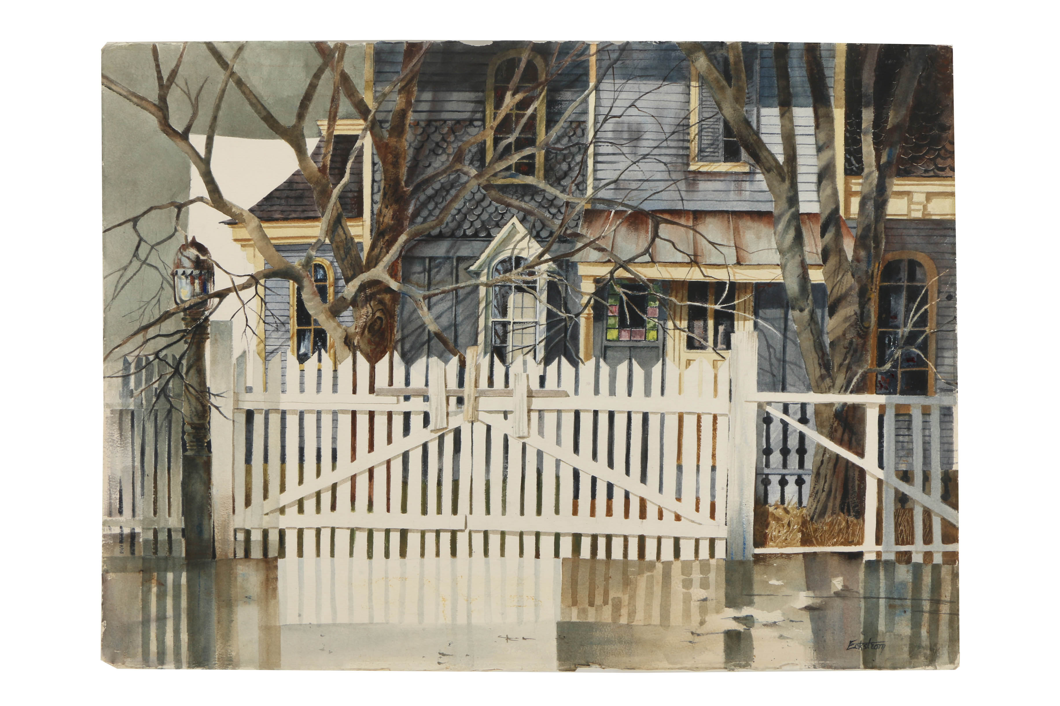 Pair of Cynthia Norton Eckstrom Watercolor Paintings on Paper