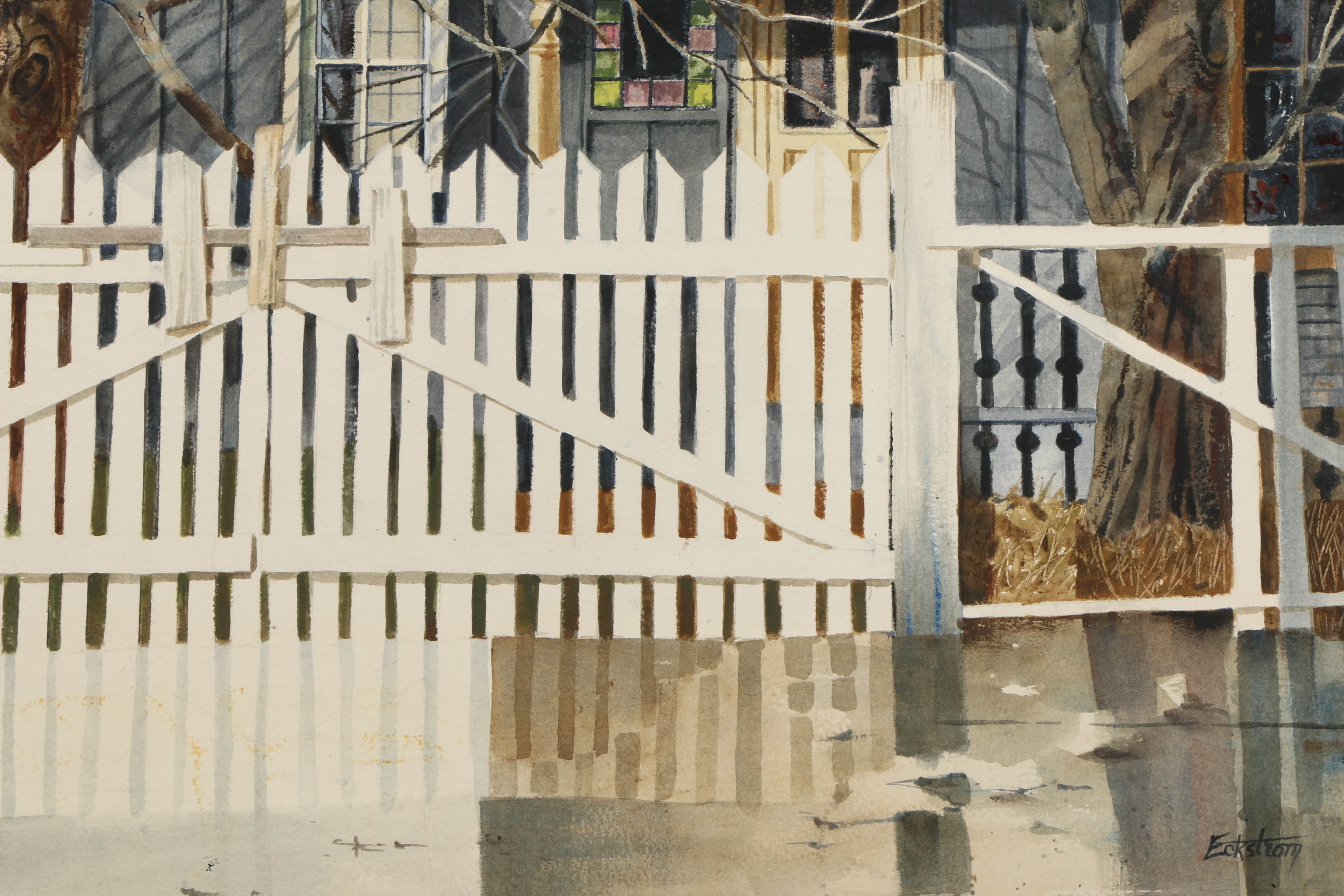 Pair of Cynthia Norton Eckstrom Watercolor Paintings on Paper