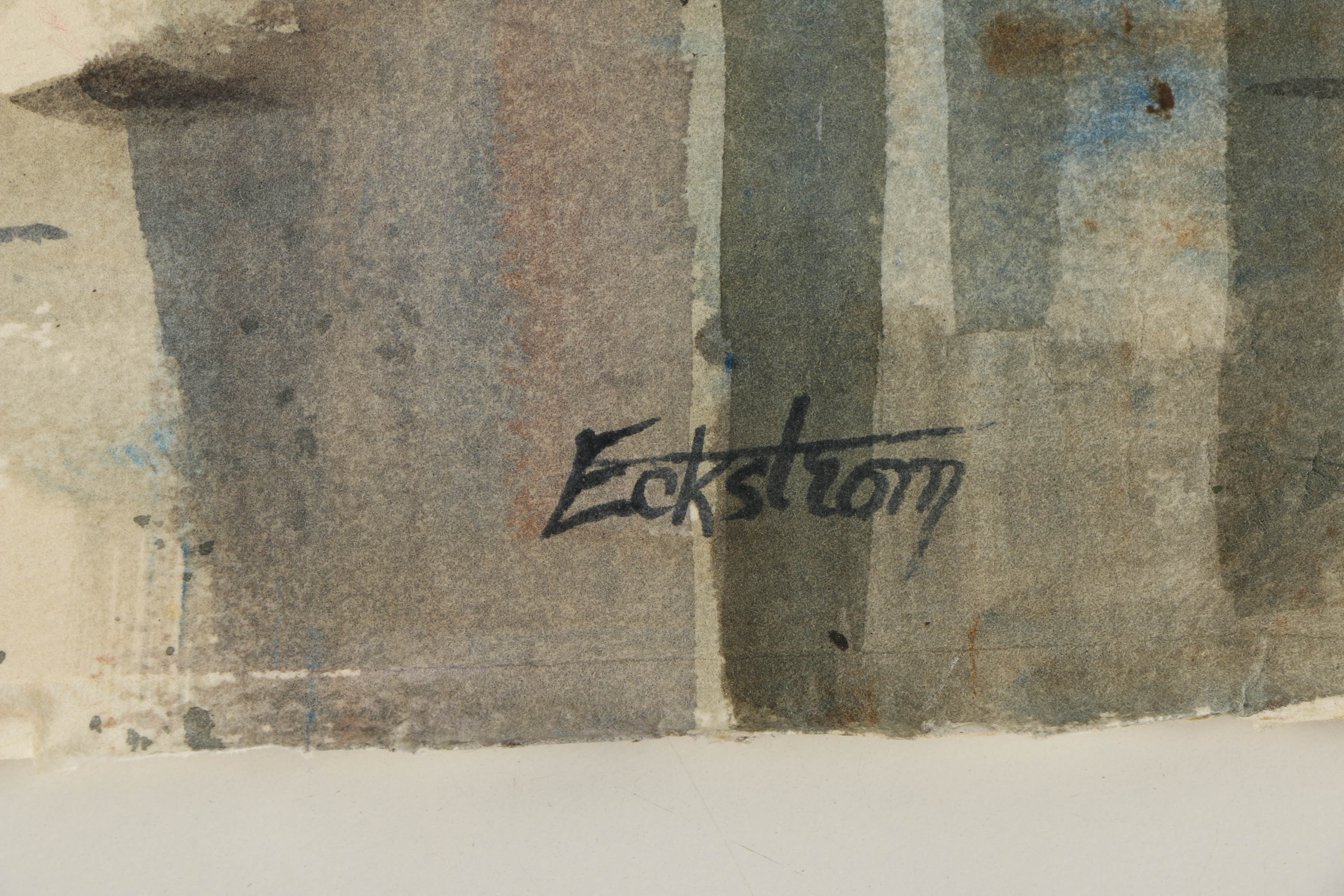 Pair of Cynthia Norton Eckstrom Watercolor Paintings on Paper