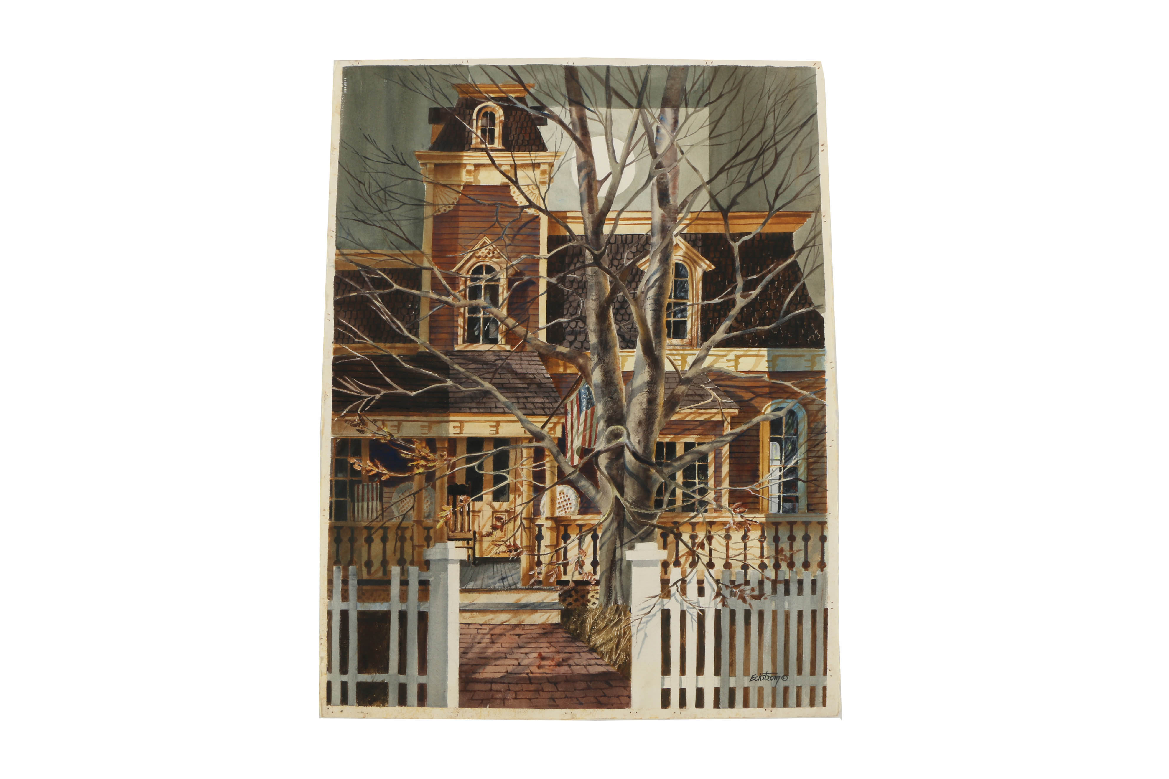 Pair of Cynthia Norton Eckstrom Watercolor Paintings on Paper