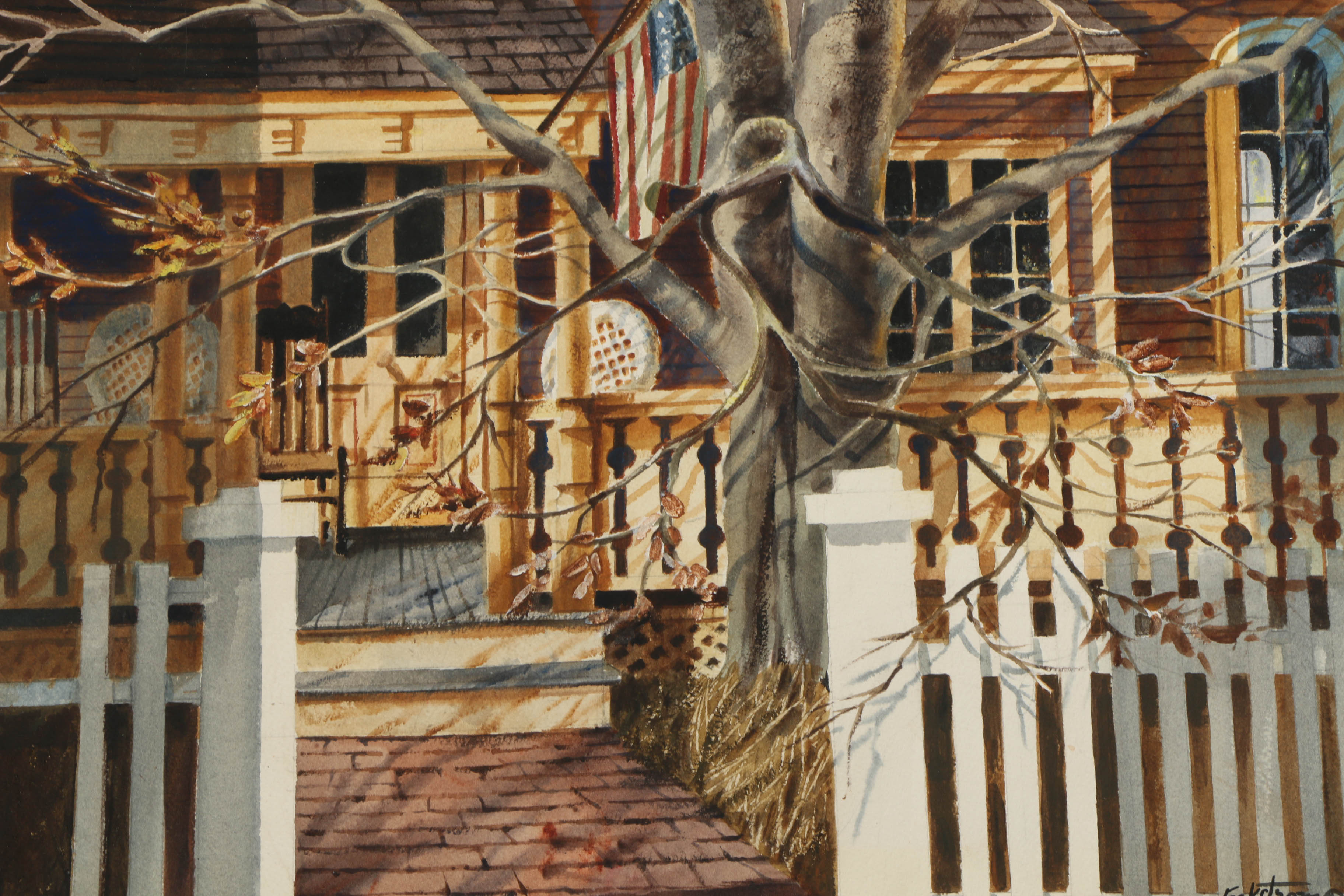 Pair of Cynthia Norton Eckstrom Watercolor Paintings on Paper