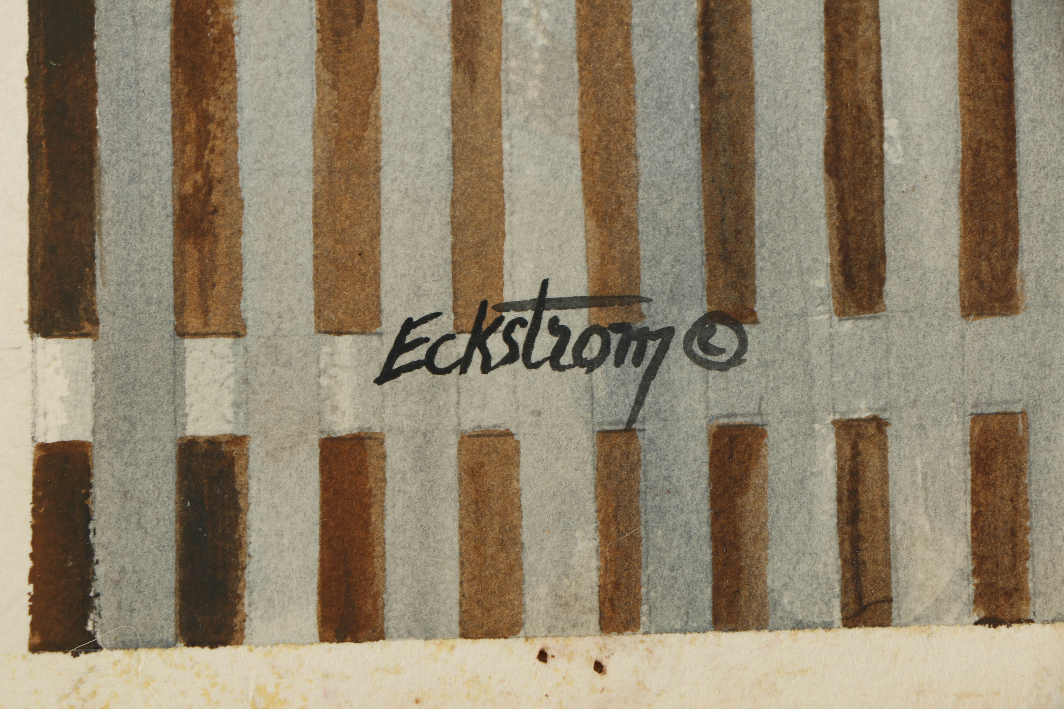 Pair of Cynthia Norton Eckstrom Watercolor Paintings on Paper