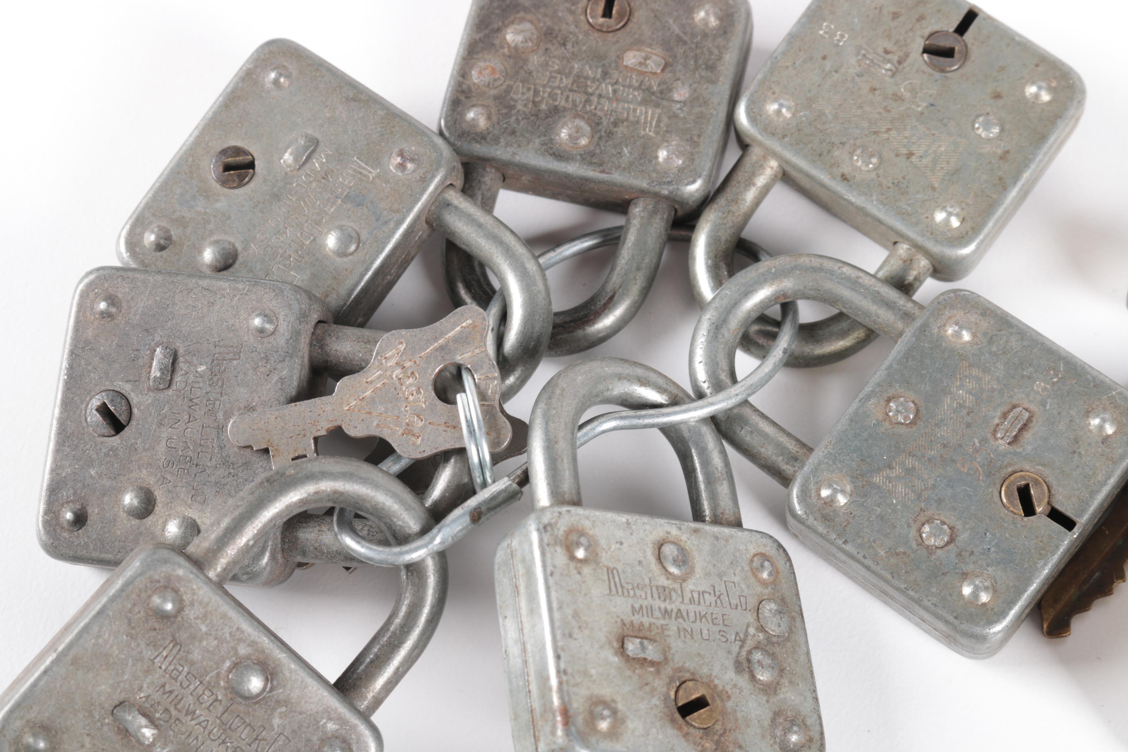 Vintage Master Padlocks with Keys