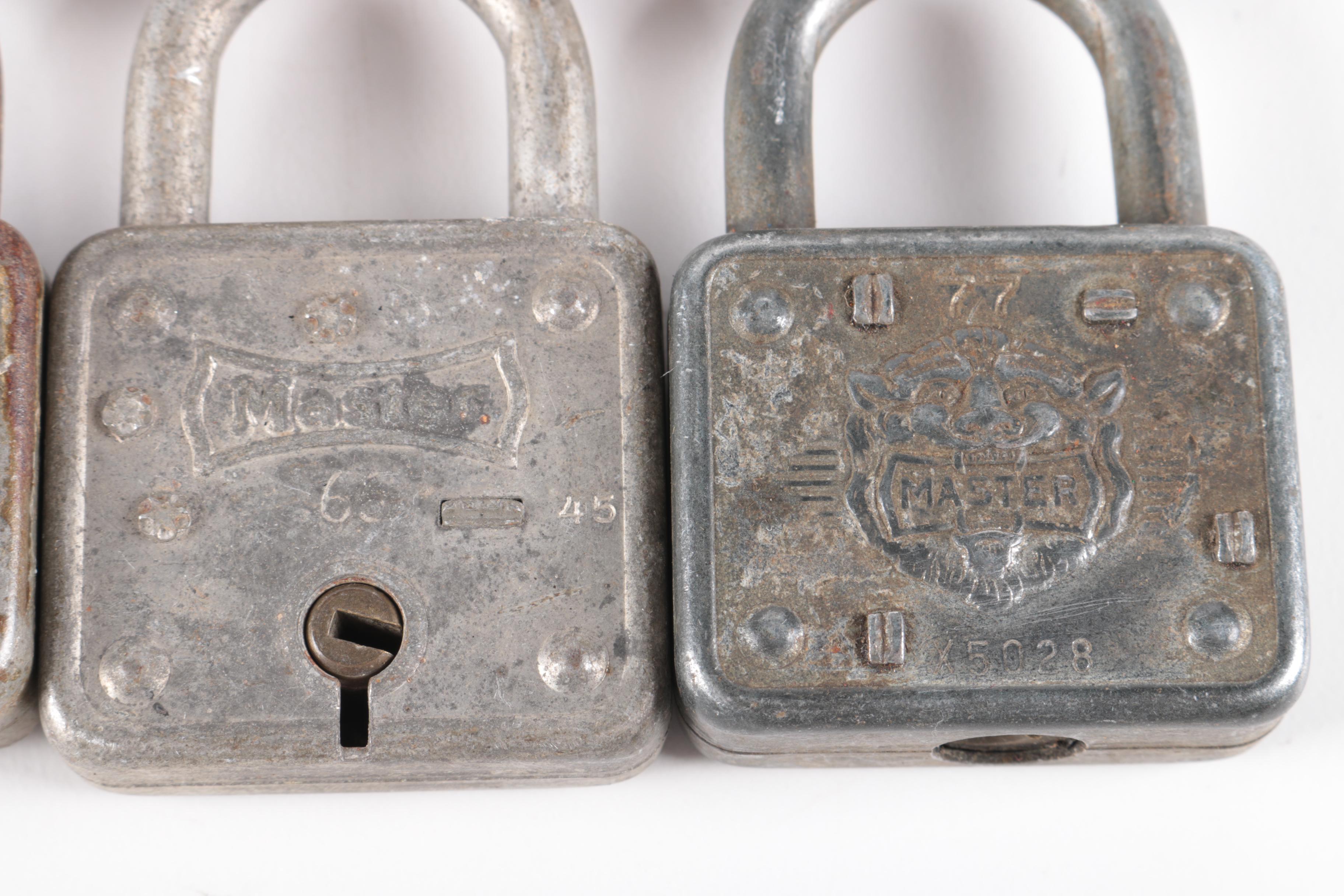 Vintage Master Padlocks with Keys
