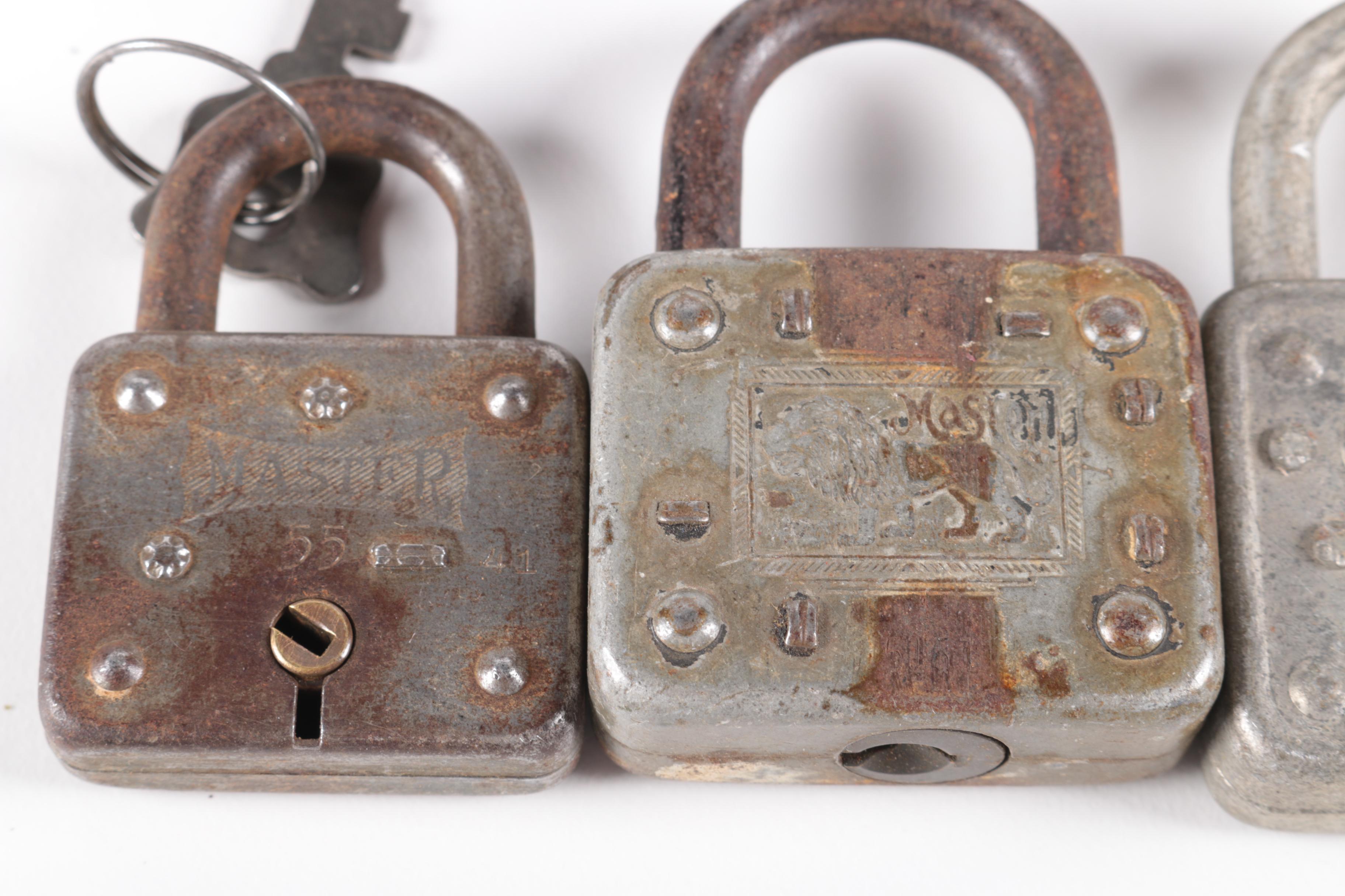 Vintage Master Padlocks with Keys