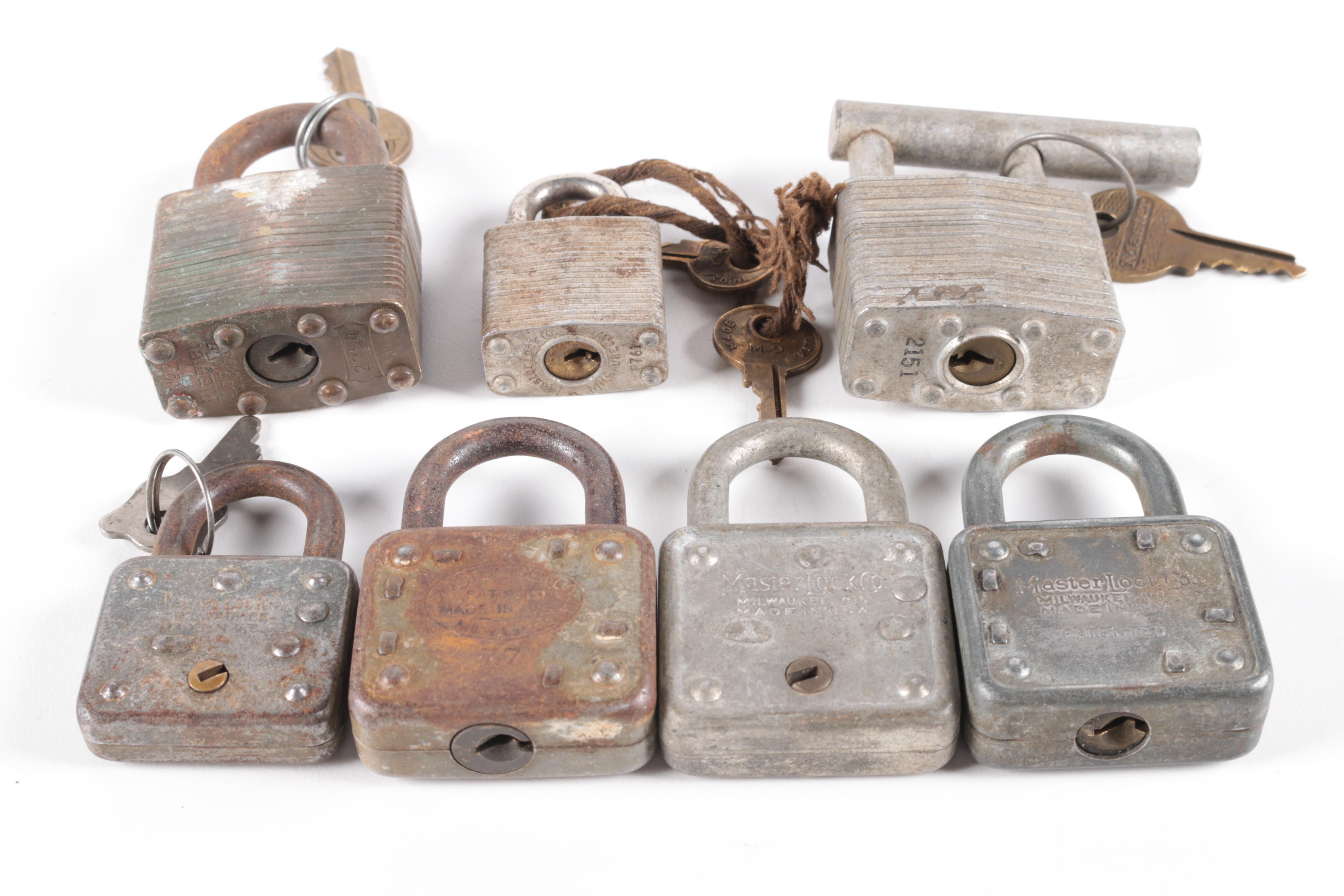 Vintage Master Padlocks with Keys