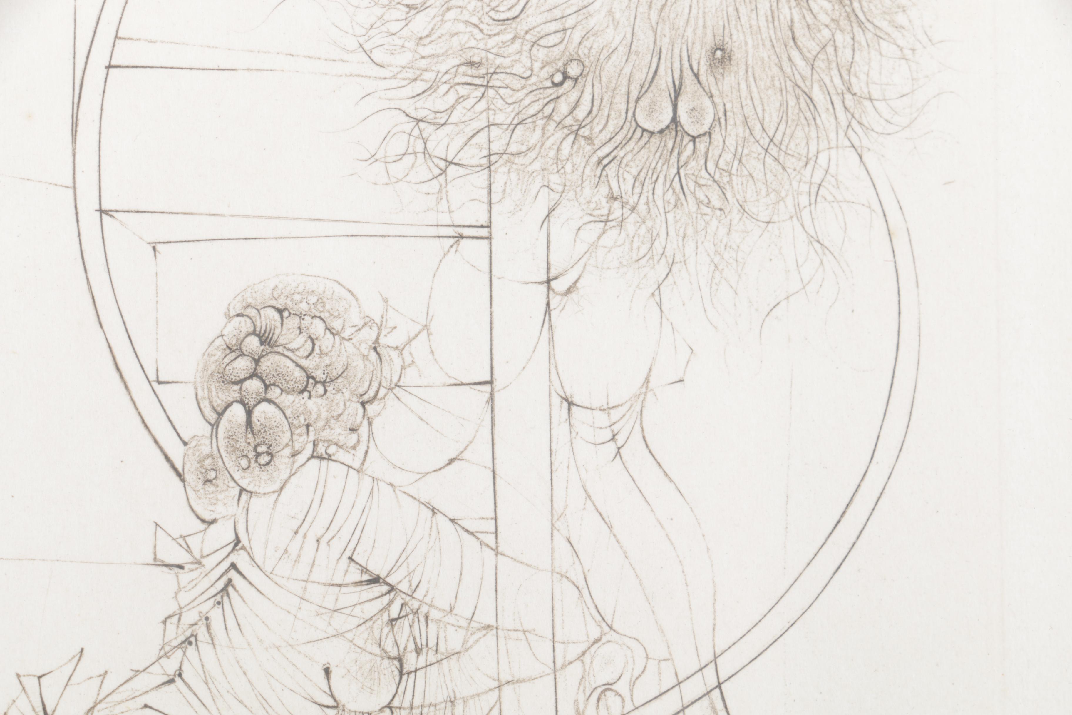 Hans Bellmer Circa 1965 Etching on Paper "Madame Edwarda"
