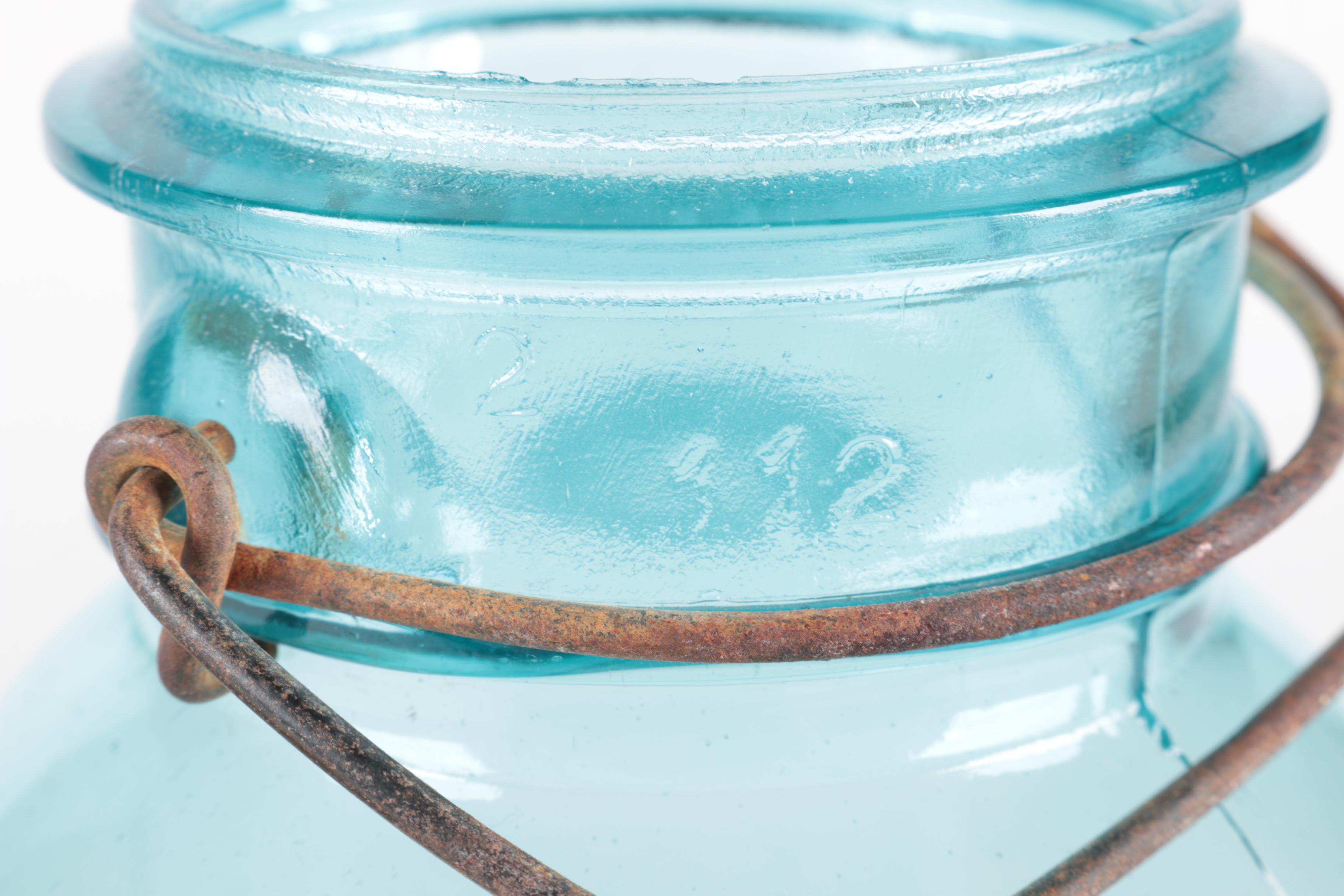 Glass Jars Including Ball Jar and Carnival Glass