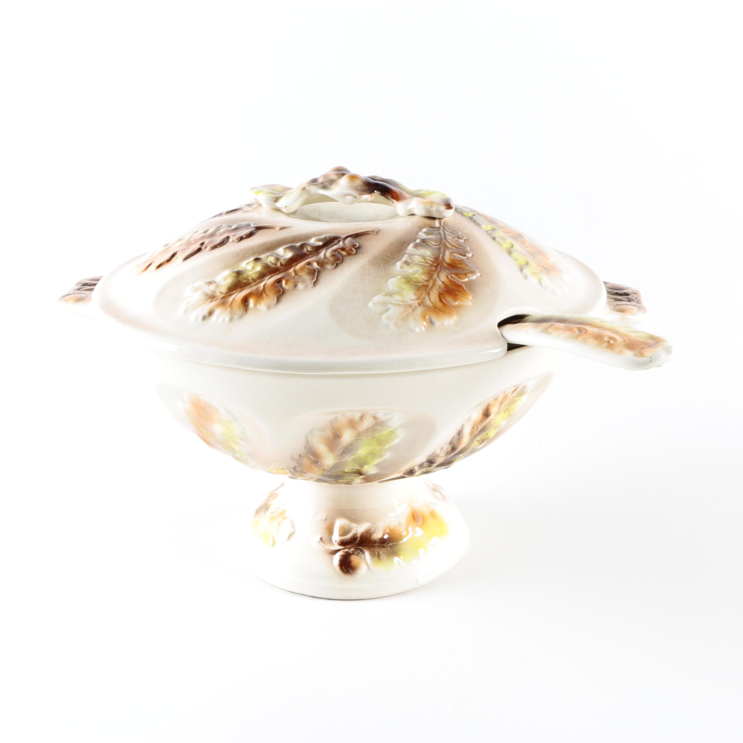 Vintage Sunkist Pottery Soup Tureen C. 1959