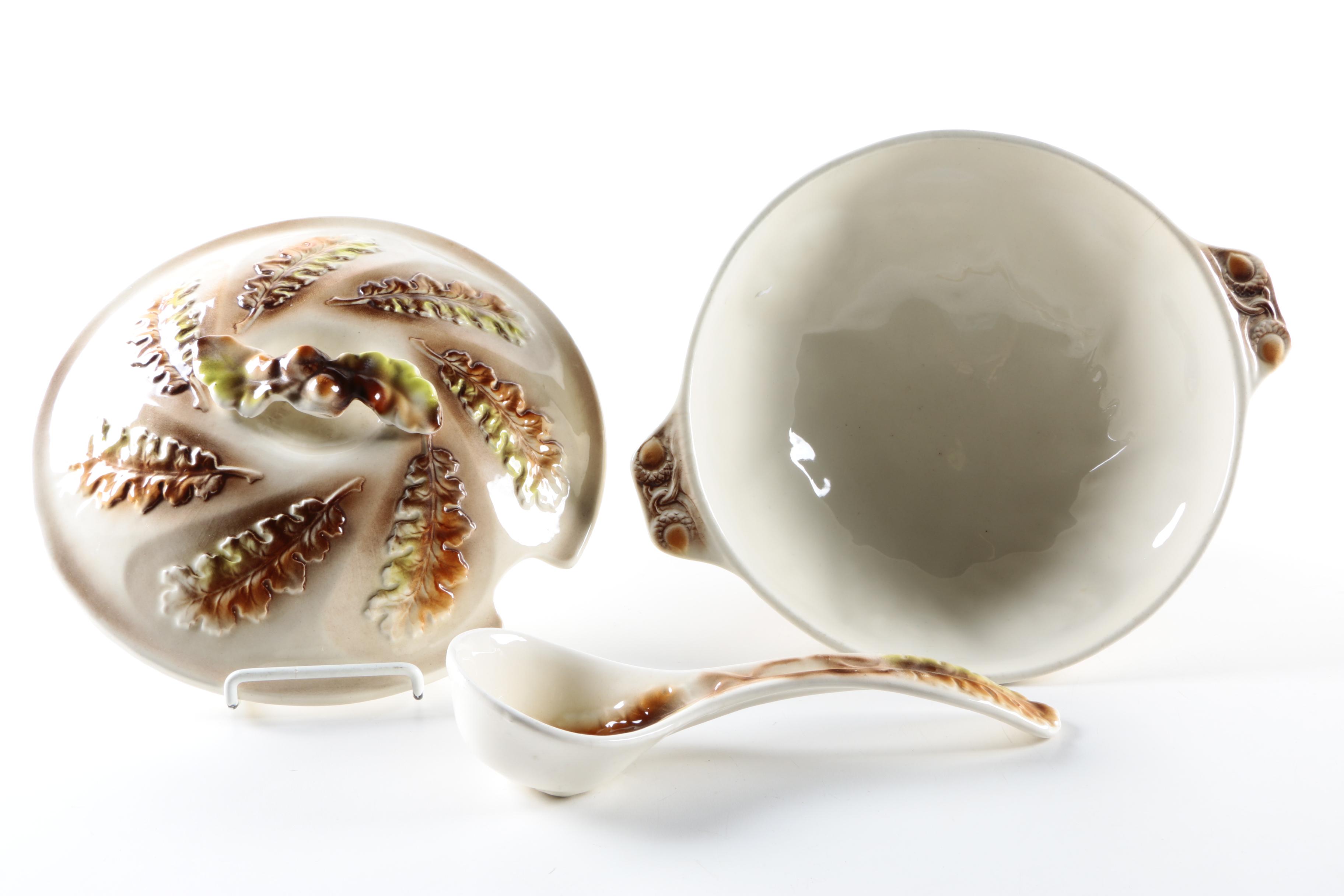 Vintage Sunkist Pottery Soup Tureen C. 1959