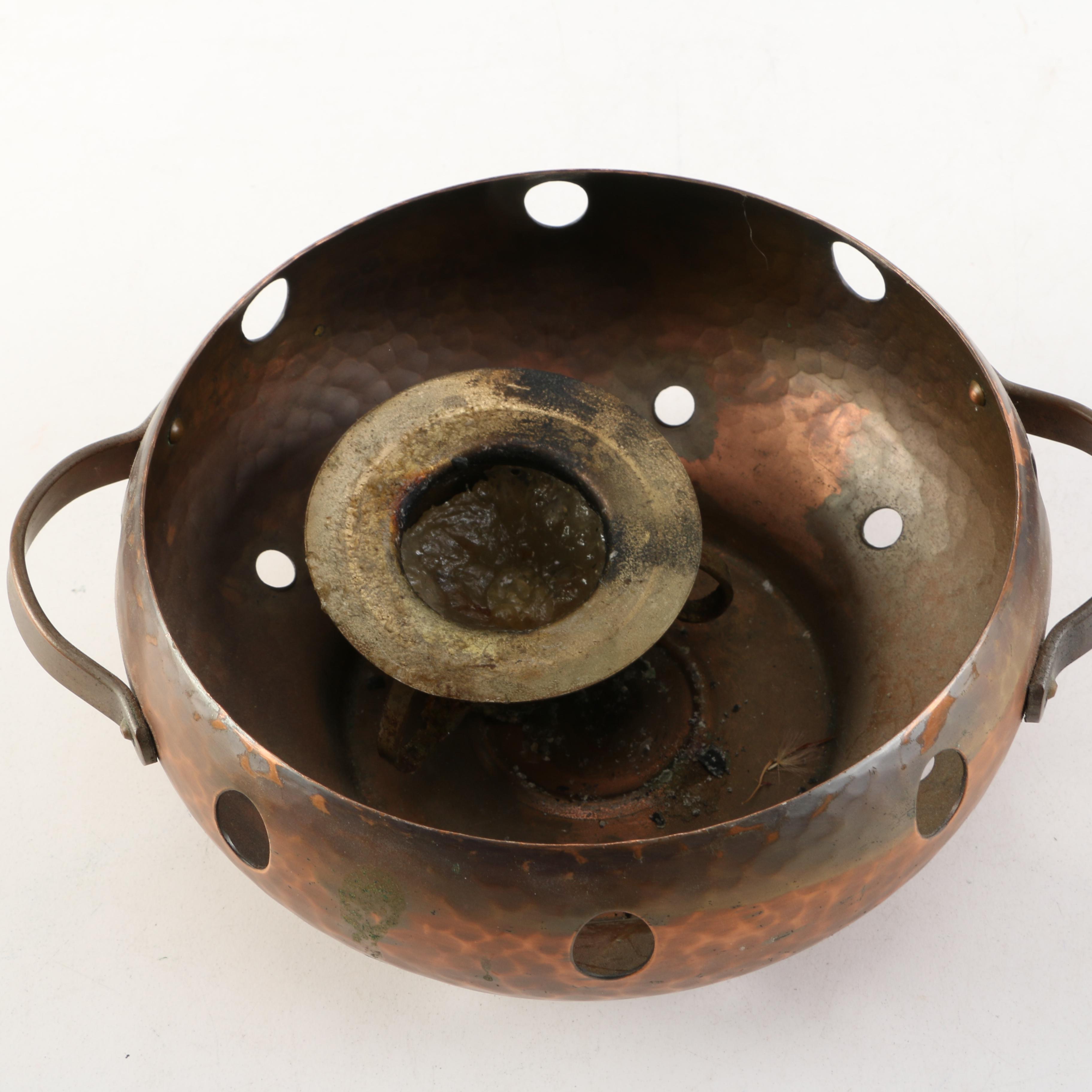 Vintage Copper Votive and Jardinières