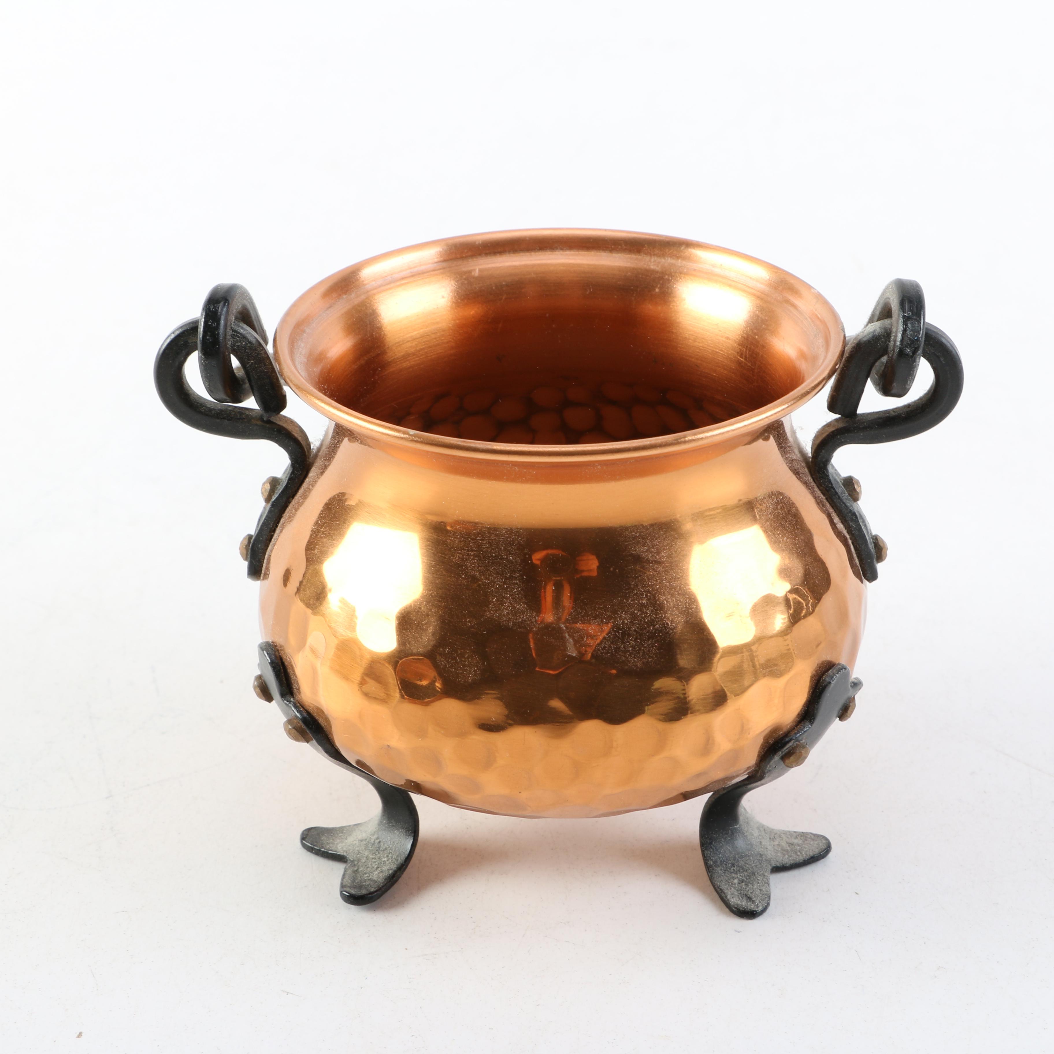 Vintage Copper Votive and Jardinières
