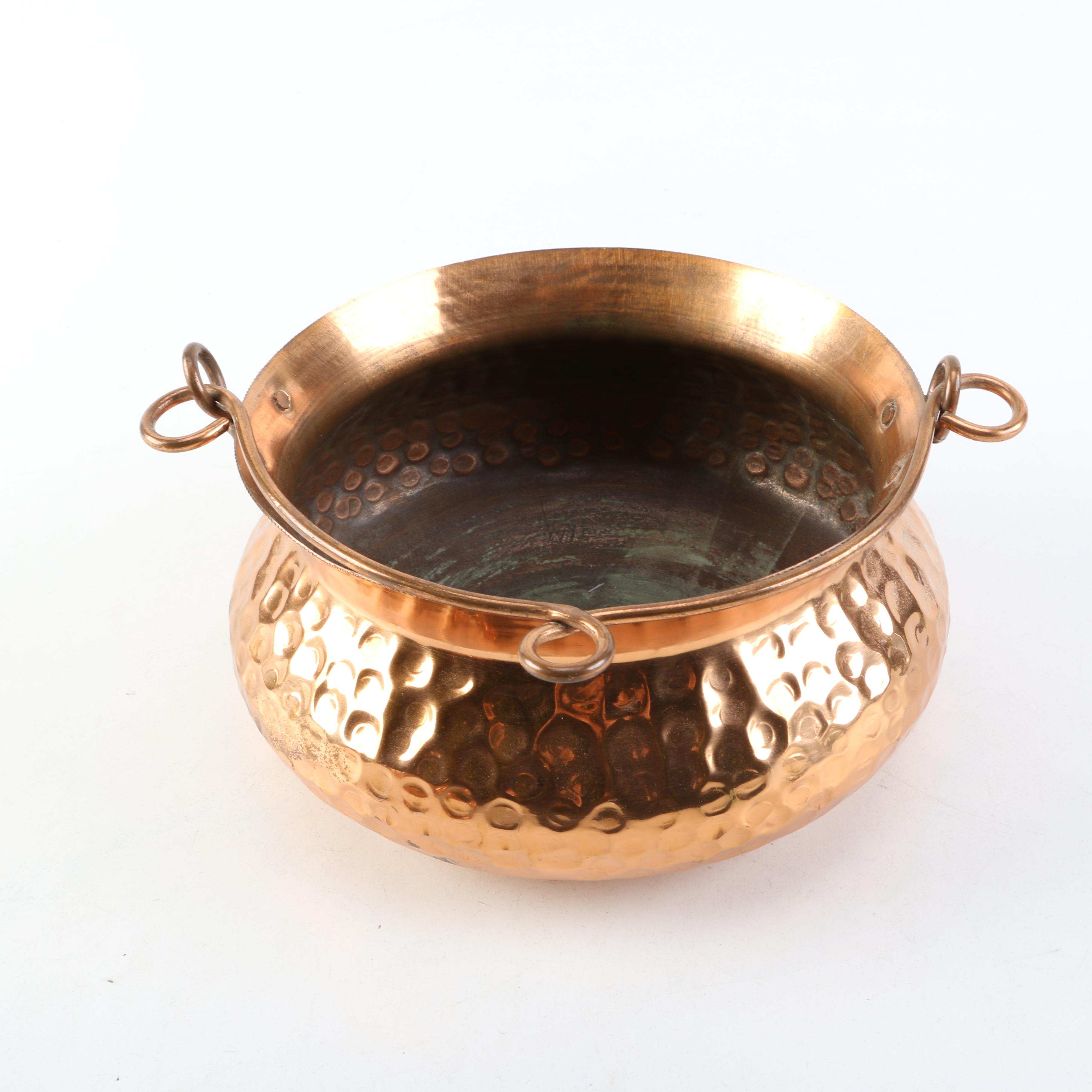 Vintage Copper Votive and Jardinières