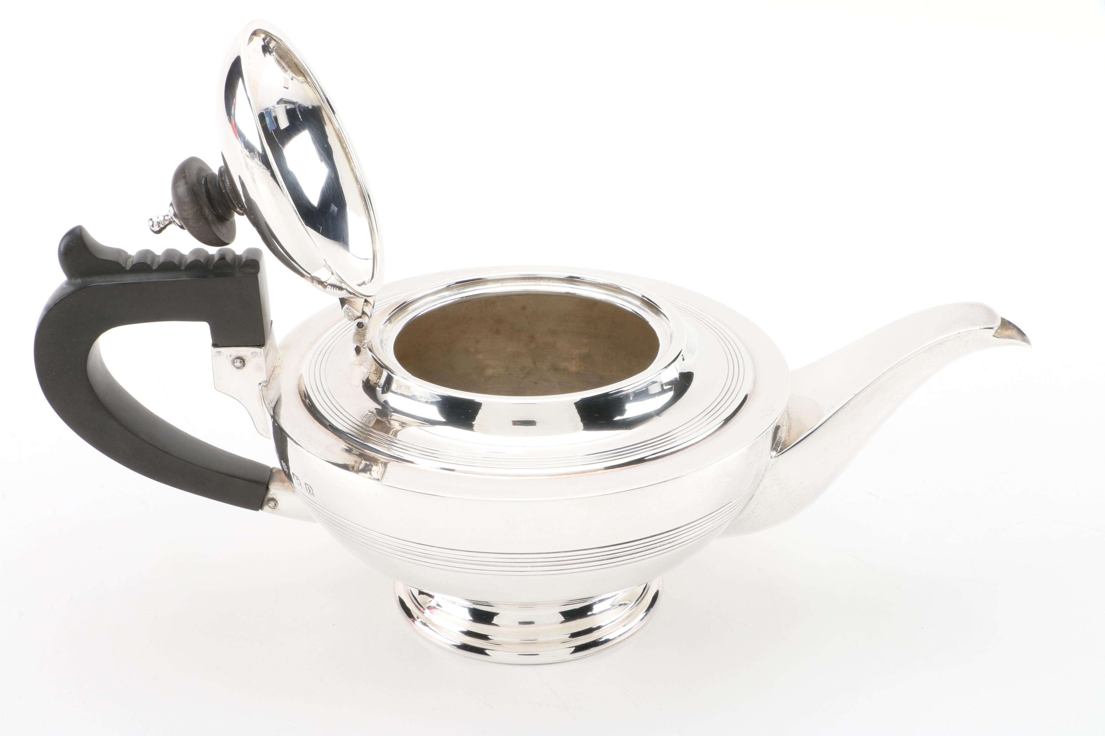 1928 Barker Brothers Ltd. Sterling Silver Tea Set