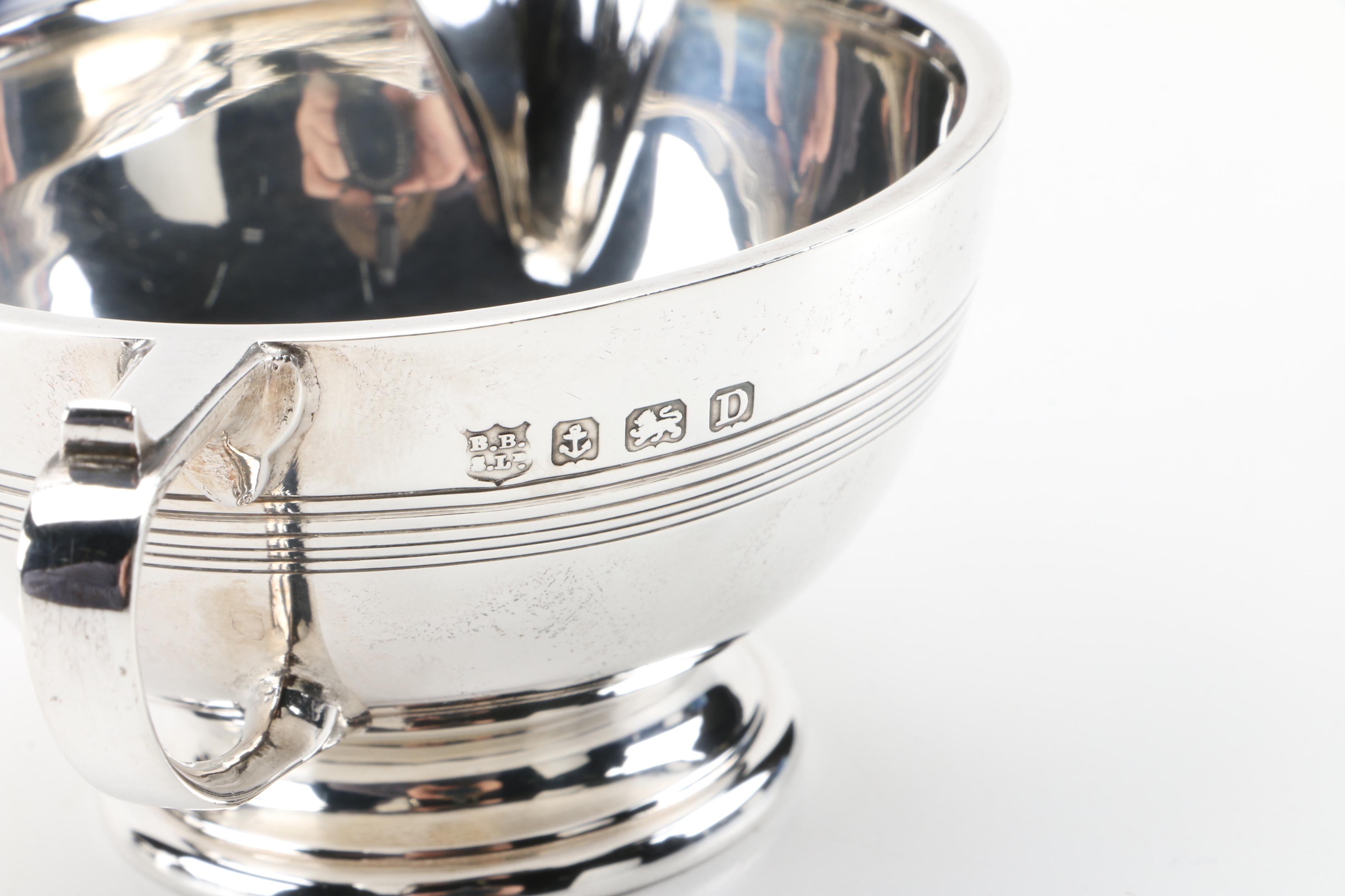 1928 Barker Brothers Ltd. Sterling Silver Tea Set