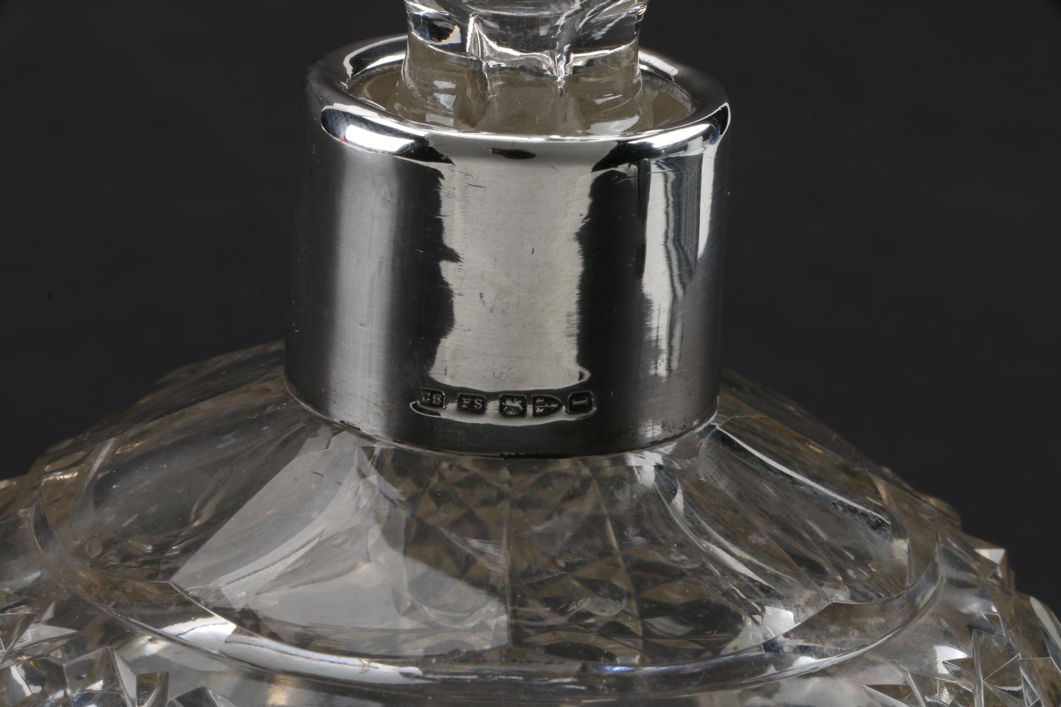 1892 Cornelius Sanders & Francis Shepard Crystal Perfume Bottle with Silver Neck