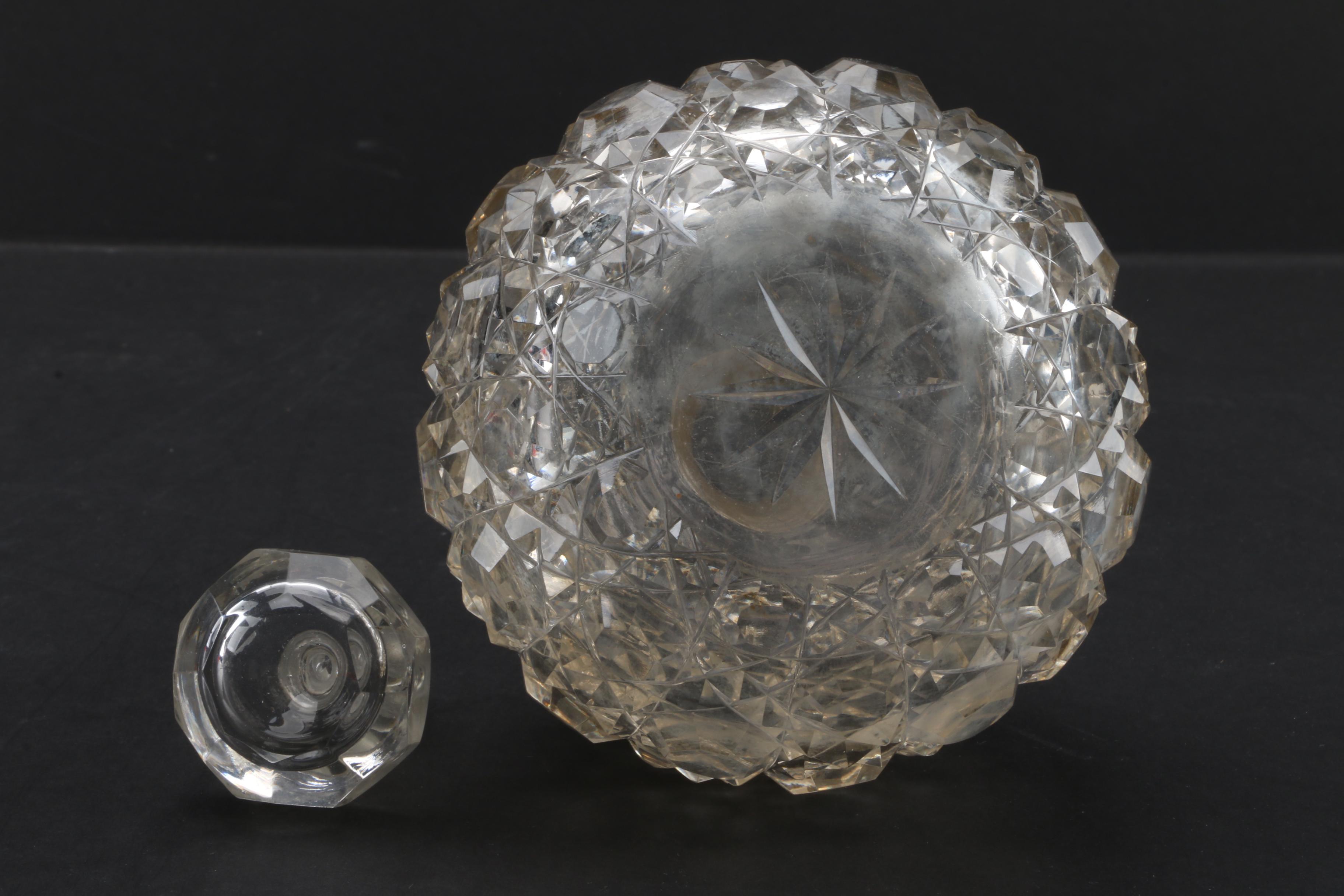 1892 Cornelius Sanders & Francis Shepard Crystal Perfume Bottle with Silver Neck