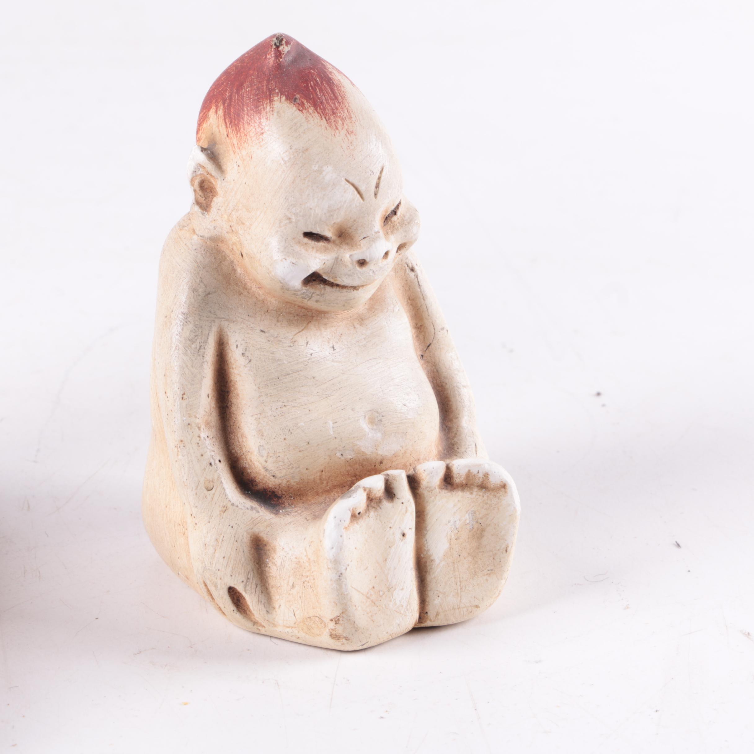 Vintage Chalkware Billiken Good Luck Figurine