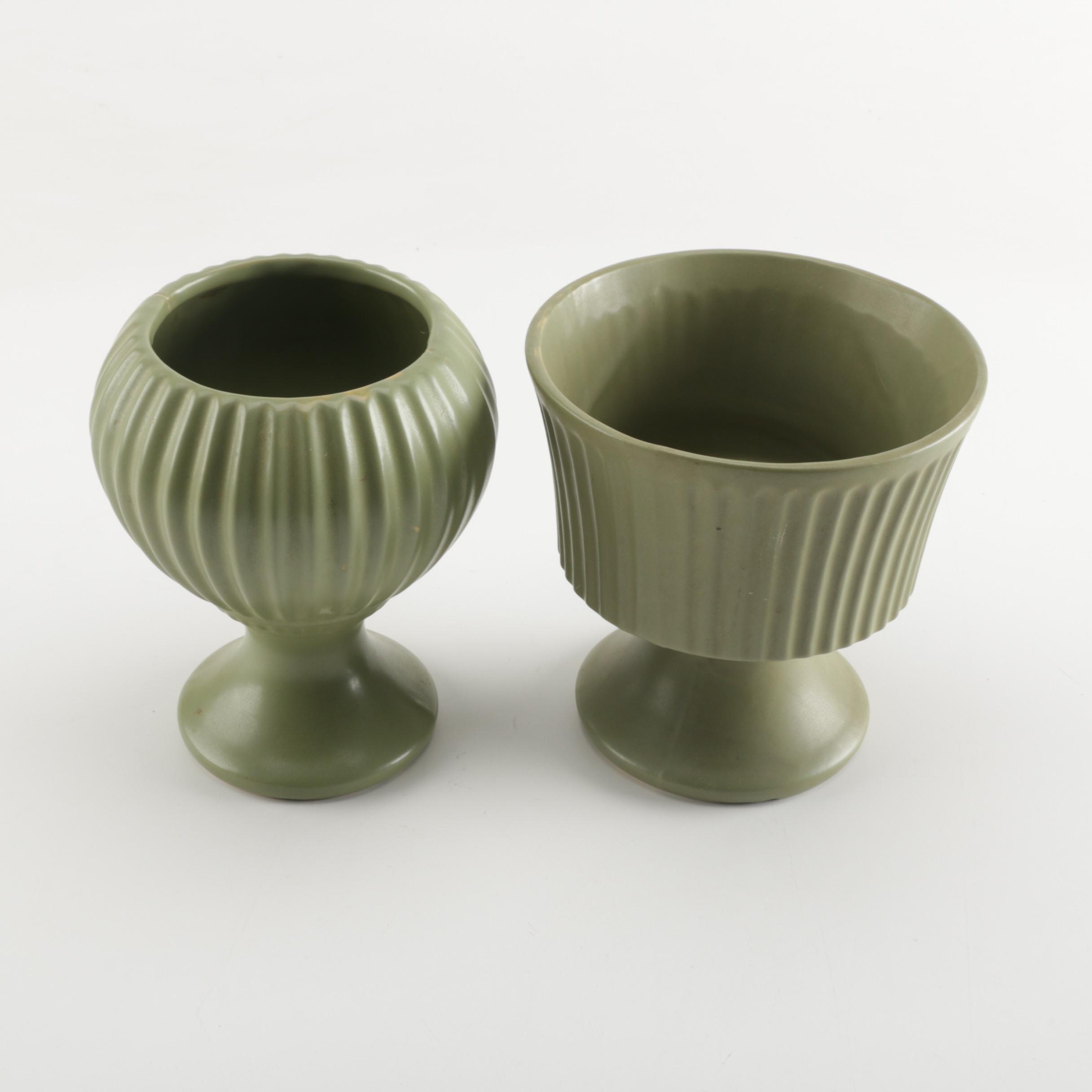 Vintage McCoy "Floraline" Pottery Vases