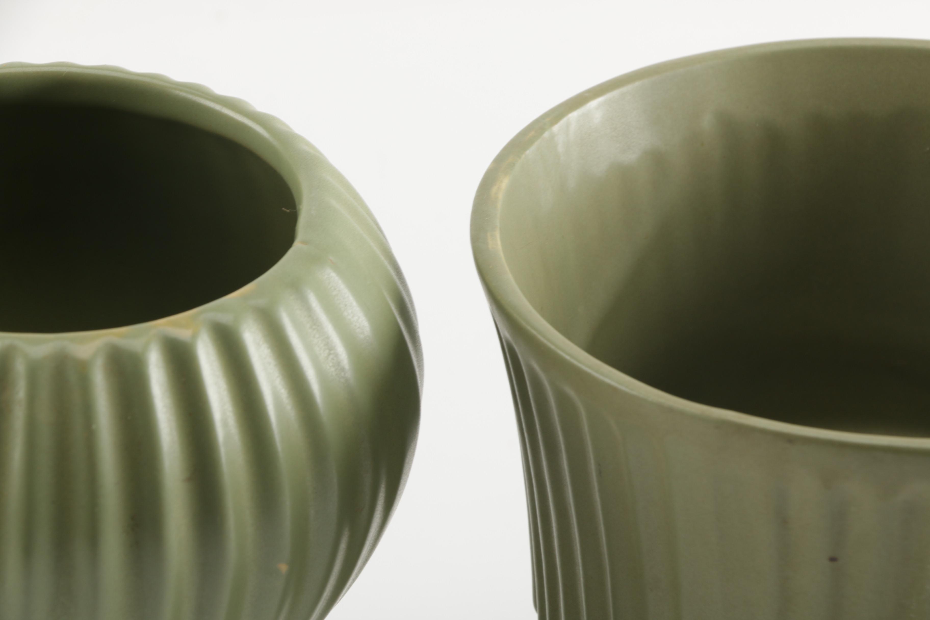 Vintage McCoy "Floraline" Pottery Vases