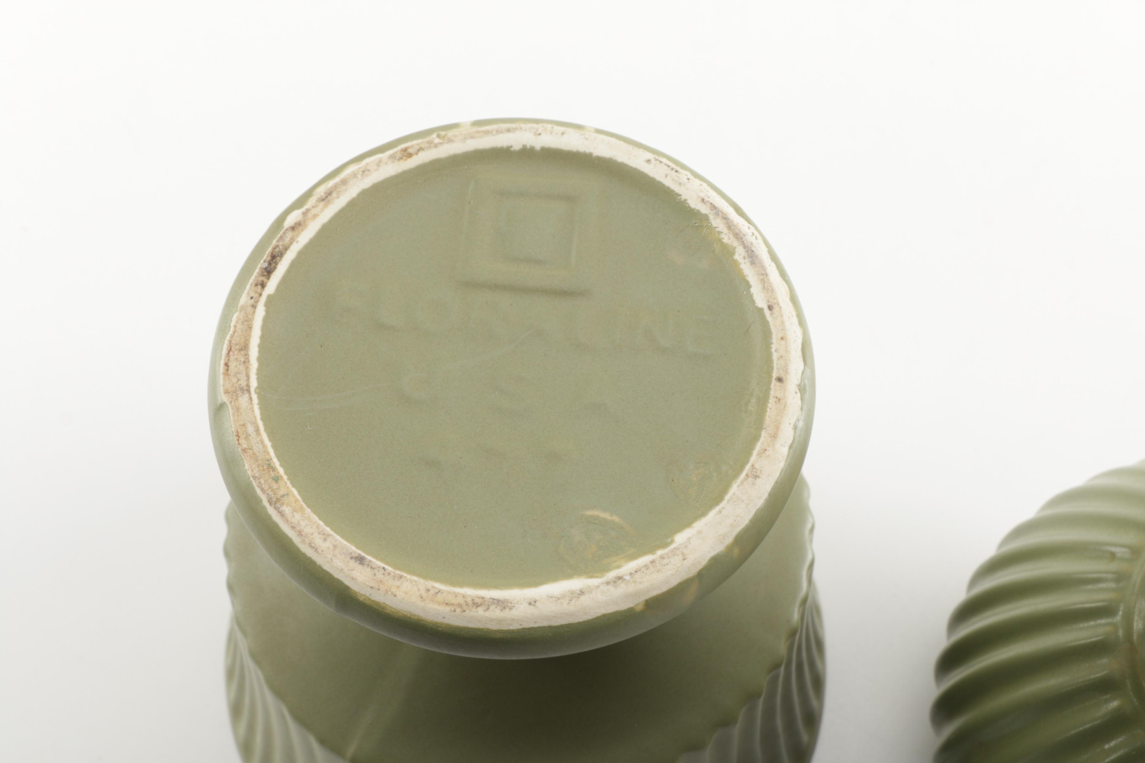 Vintage McCoy "Floraline" Pottery Vases