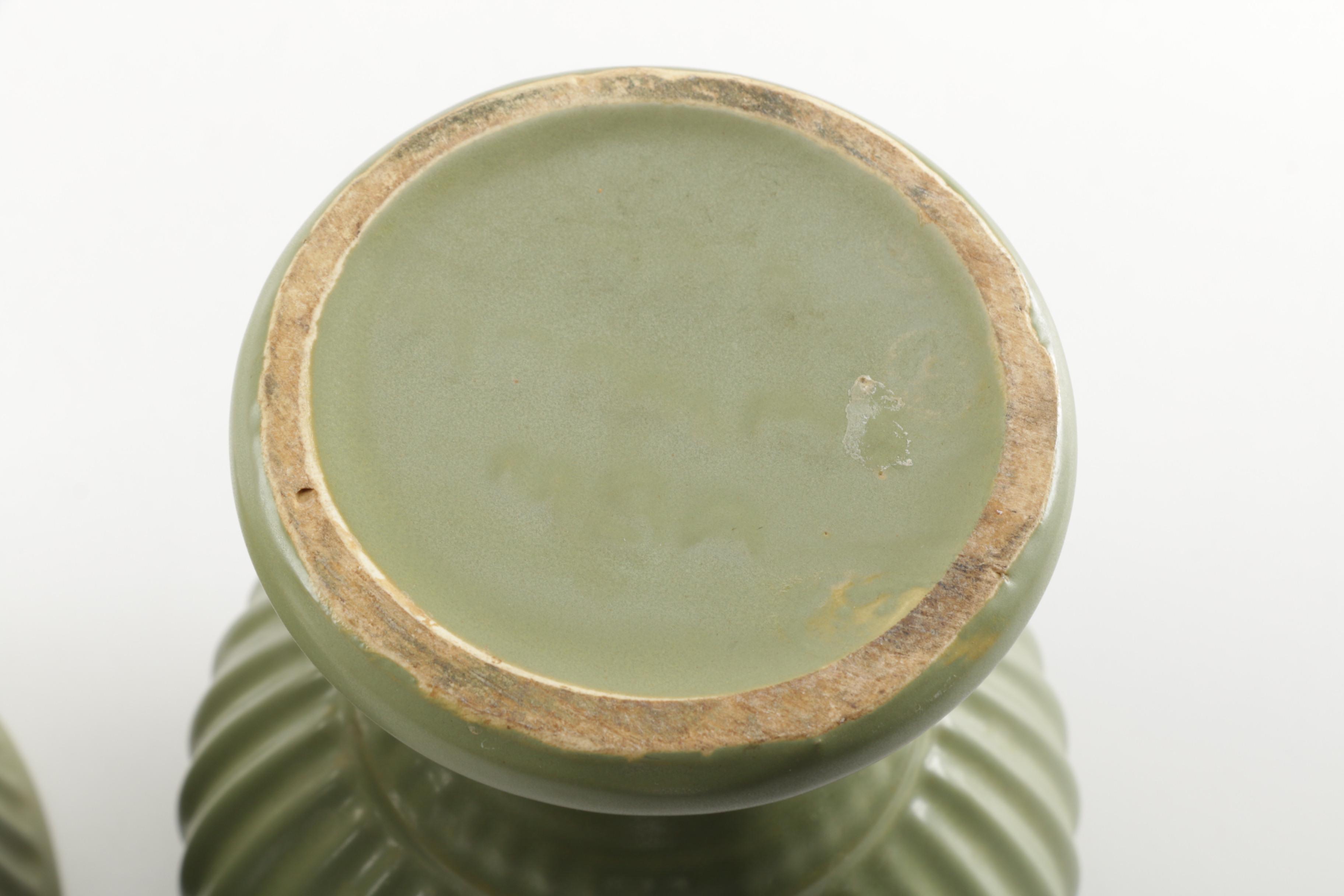 Vintage McCoy "Floraline" Pottery Vases