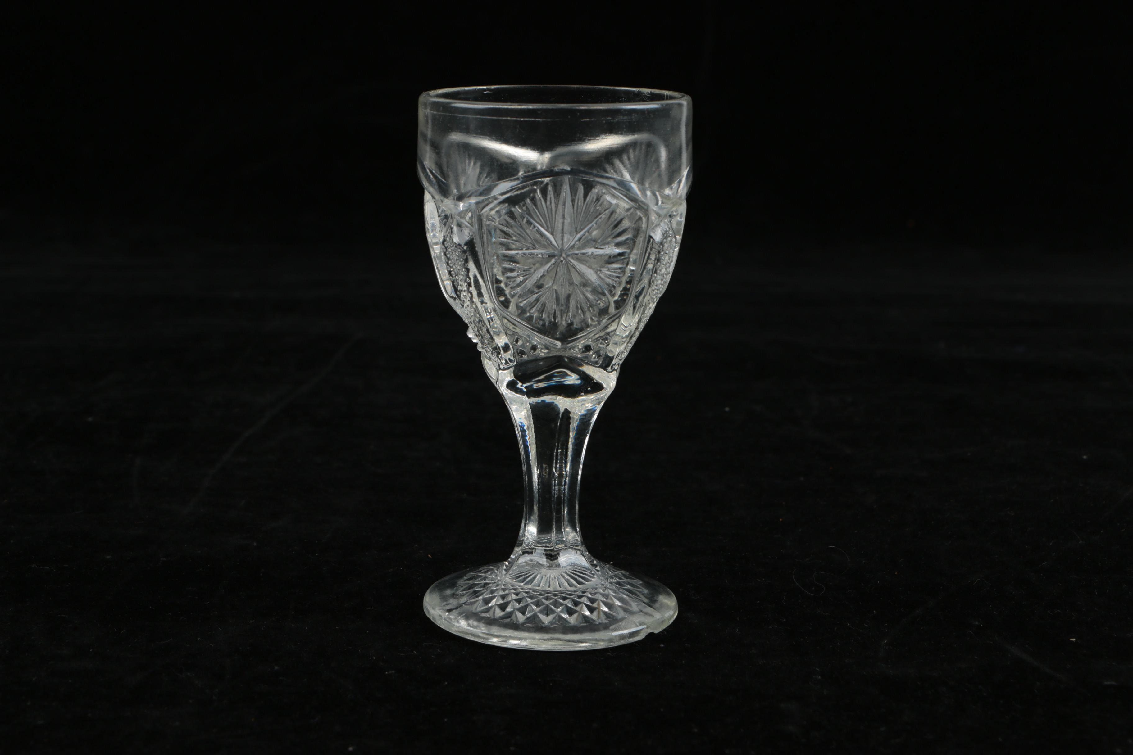 Vintage Pressed Glass Barware