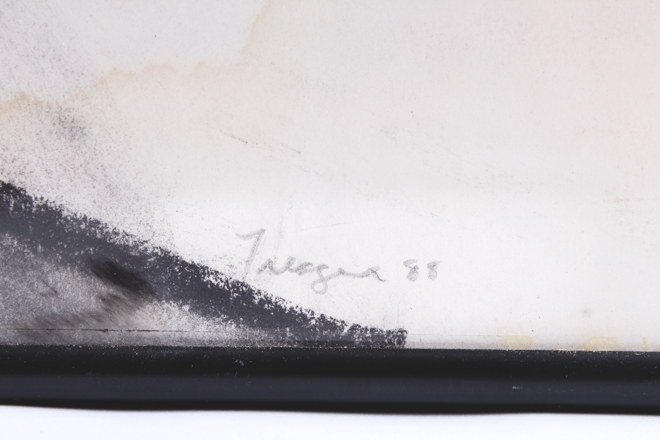 Nude Female Figure in Charcoal