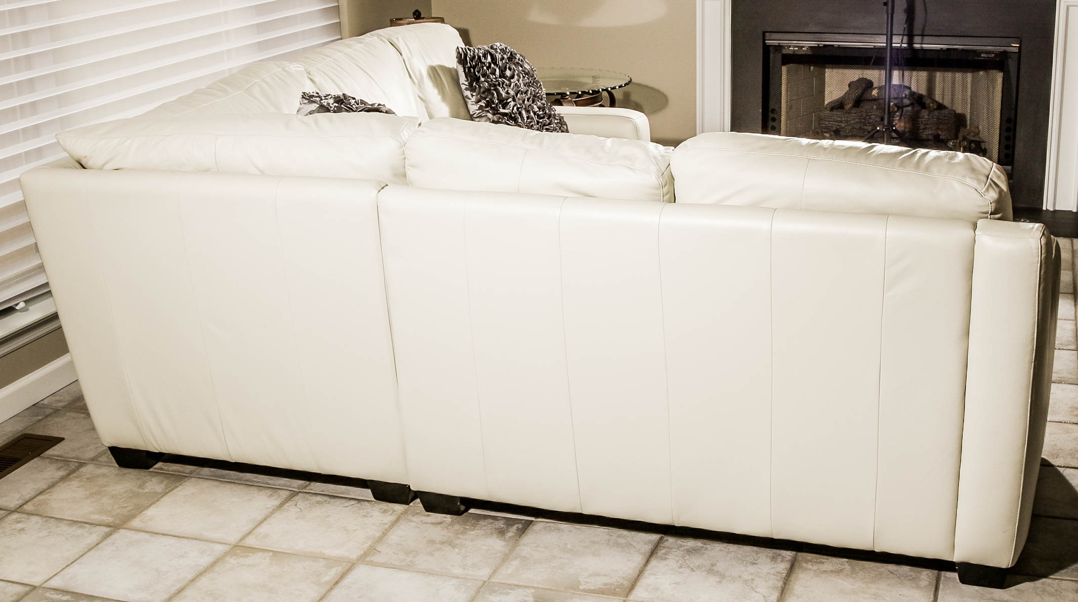 White Sectional Sofa by Arizona Leather Company