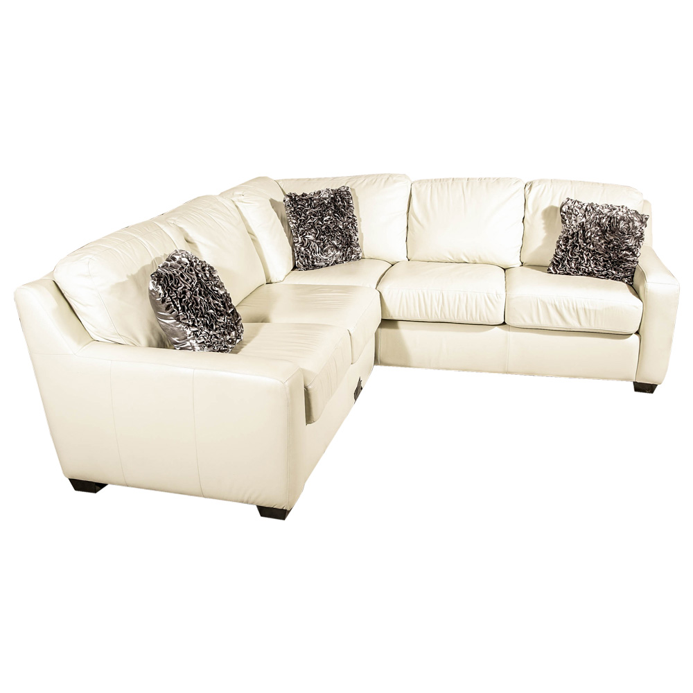 White Sectional Sofa by Arizona Leather Company