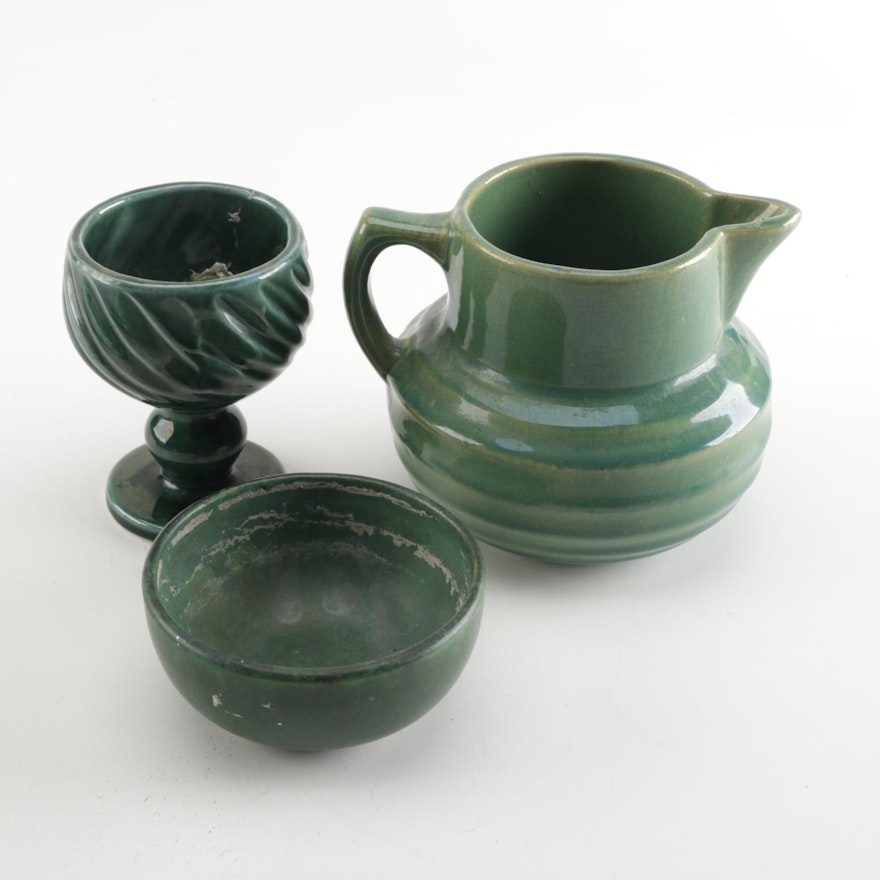 Vintage McCoy, Hull and Other Green Ceramic Decor